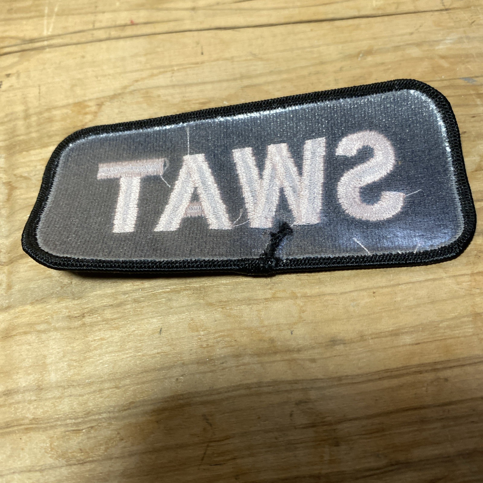 S.W.A.T. White on Black Back Panel Patch 4” SWAT