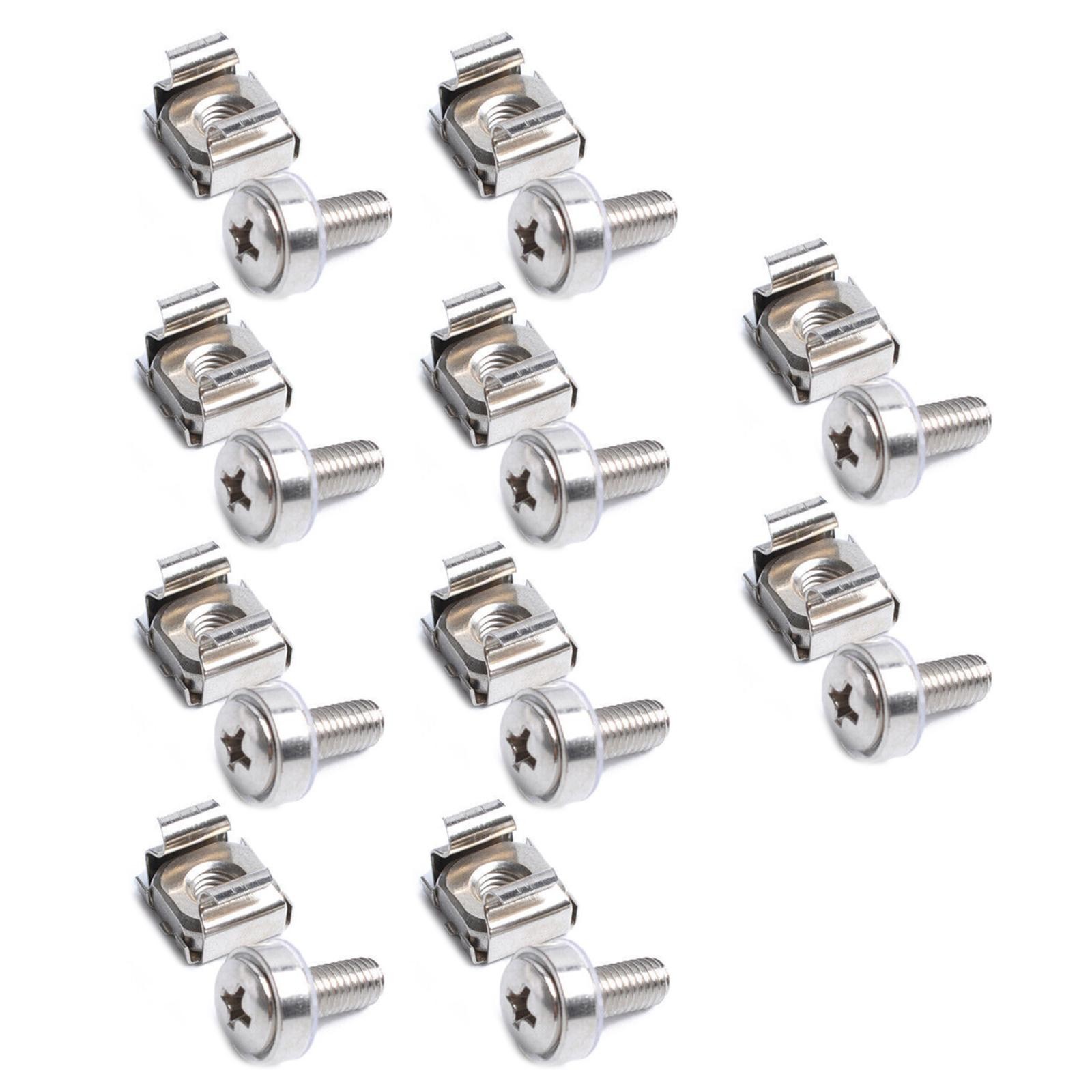 10Pcs M5 Cage Nuts With Screws For Square Hole Racks Server Rack Cabinet