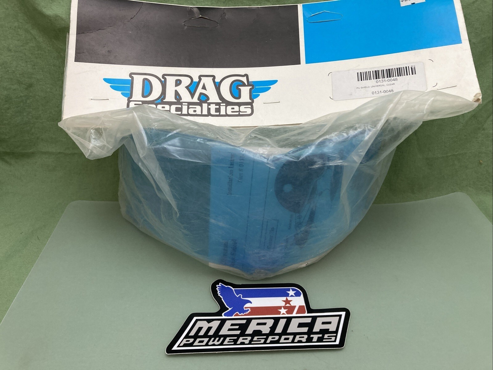 NEW GENUINE DRAG SPECIALTIES HELMET SHIELD UNIVERSAL CLEAR 0131-0048