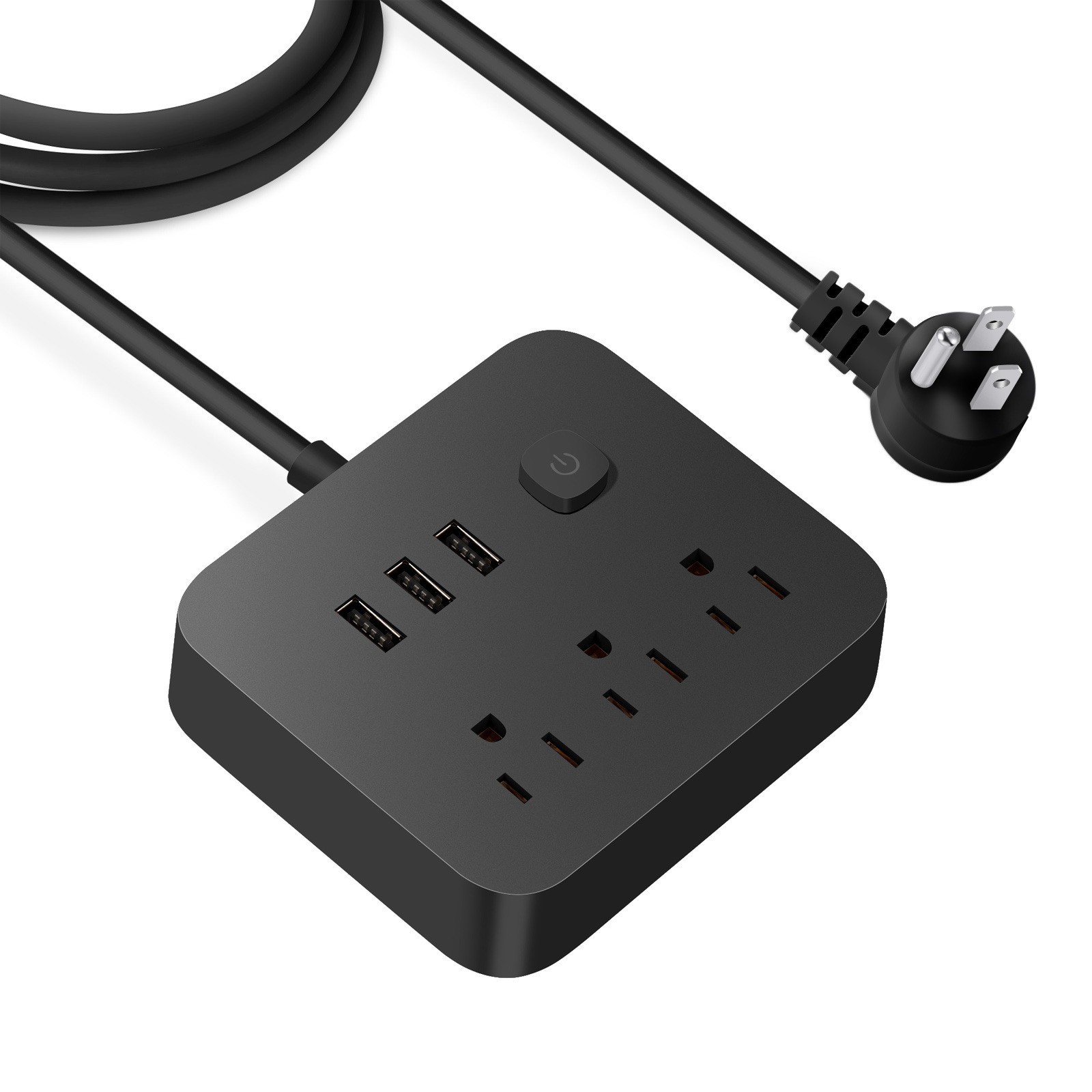 3/8 Outlets Wall Mountable USB Surge Protector Power Strip with USB Ports Plugs