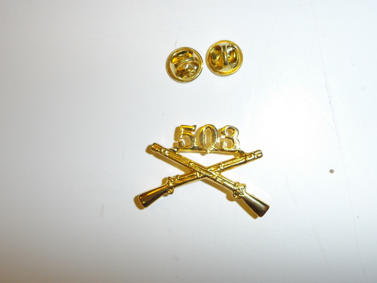 e2365s WW2 US Army 503 Parachute Infantry Regiment PIR Crossed Rifle single R8B
