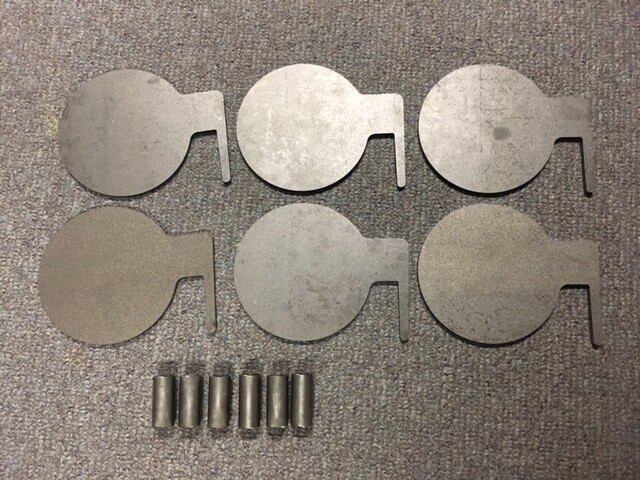 AR500 Steel Target Dueling Tree DIY Kit 6pc 6" x 1/4" Paddles with Tubes USA!