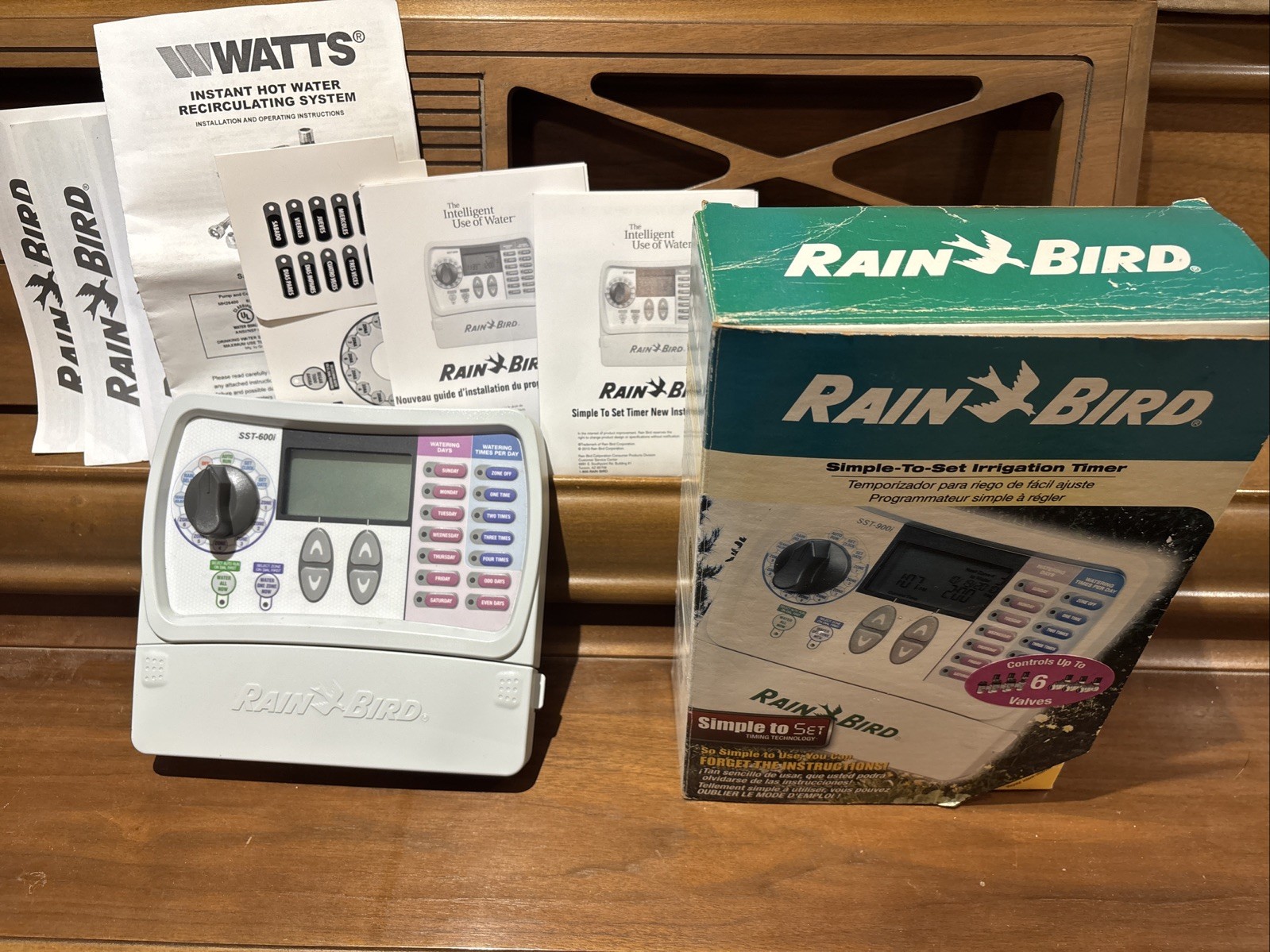 Rain Bird SST-600i Simple Set Indoor Sprinkler Irrigation Timer + Power 6 Zone