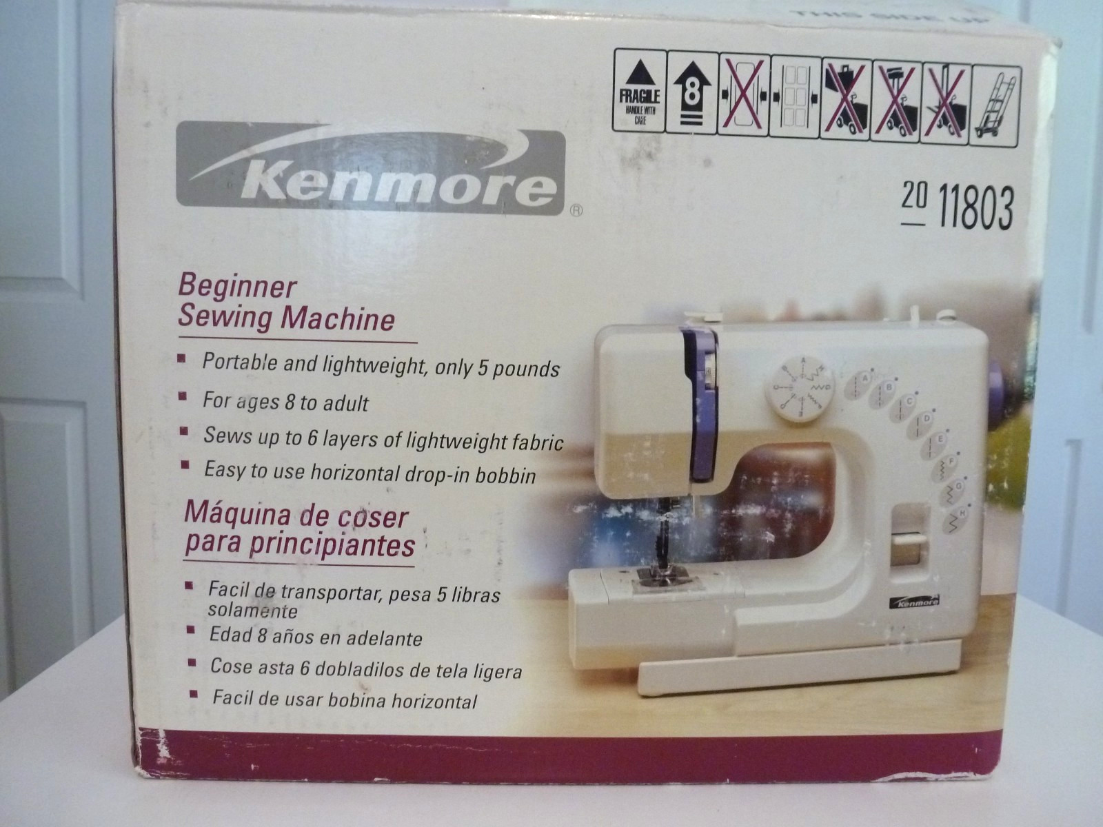 BRAND NEW Kenmore Beginner Sewing Machine 11803 White Pedal NIB