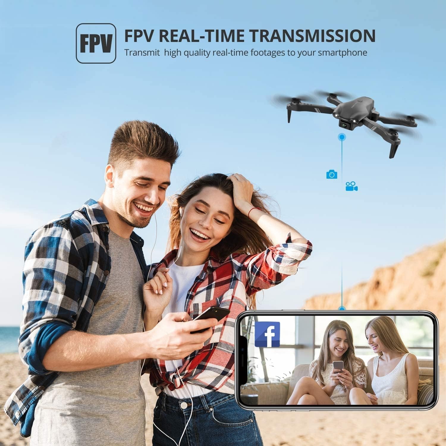 2026 RC Drone 4K Camera WiFi FPV Foldable Rc Quadcopter for beginner Boys Gift
