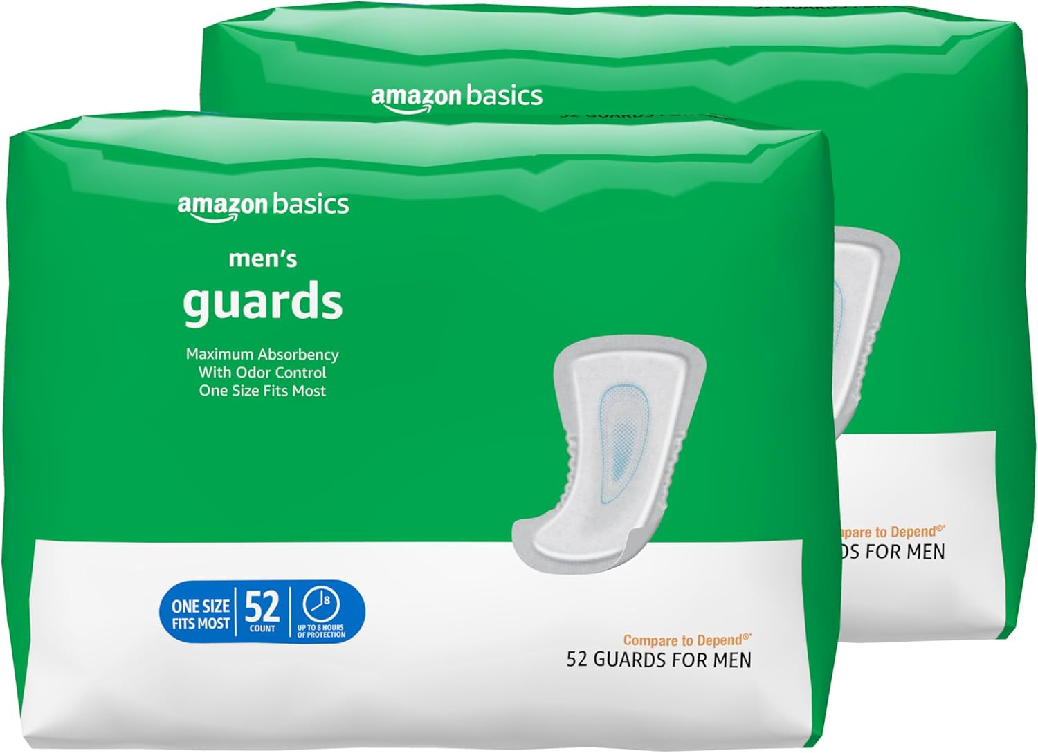 Men'S Incontinence Guards, Maximum Absorbency, Moisture-Wicking with Odor Protec