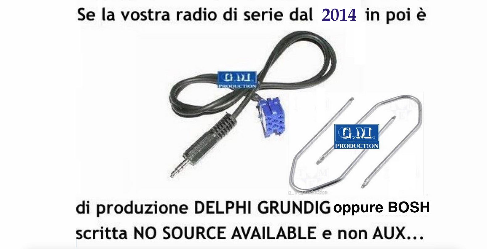 Set Cable Aux Fiat 500 From 2014 In Then Radio Bosch “No Source Available” From