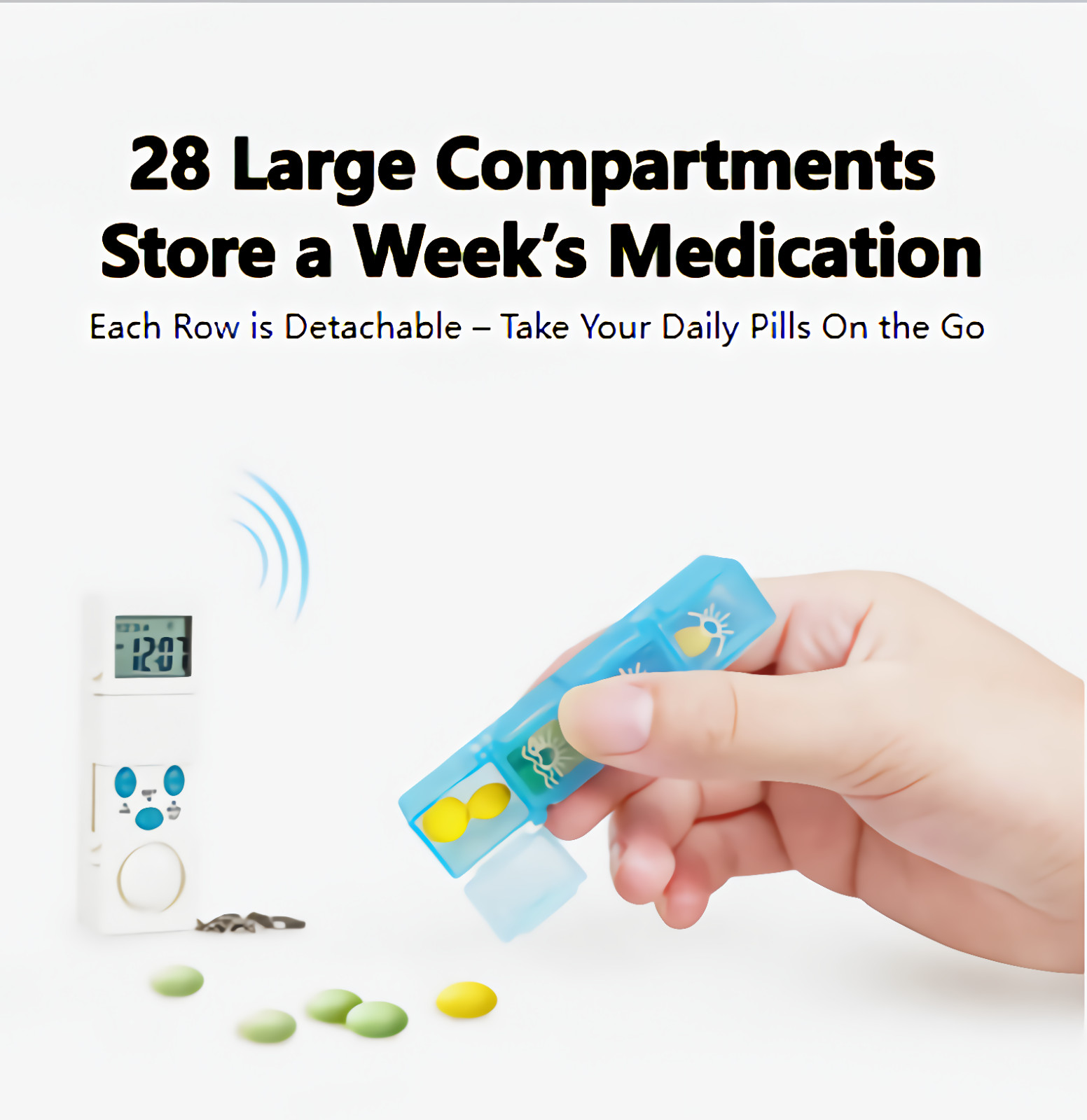 Smart Automatic Pill Dispenser – 7-Day Medication Organizer with Voice Reminder