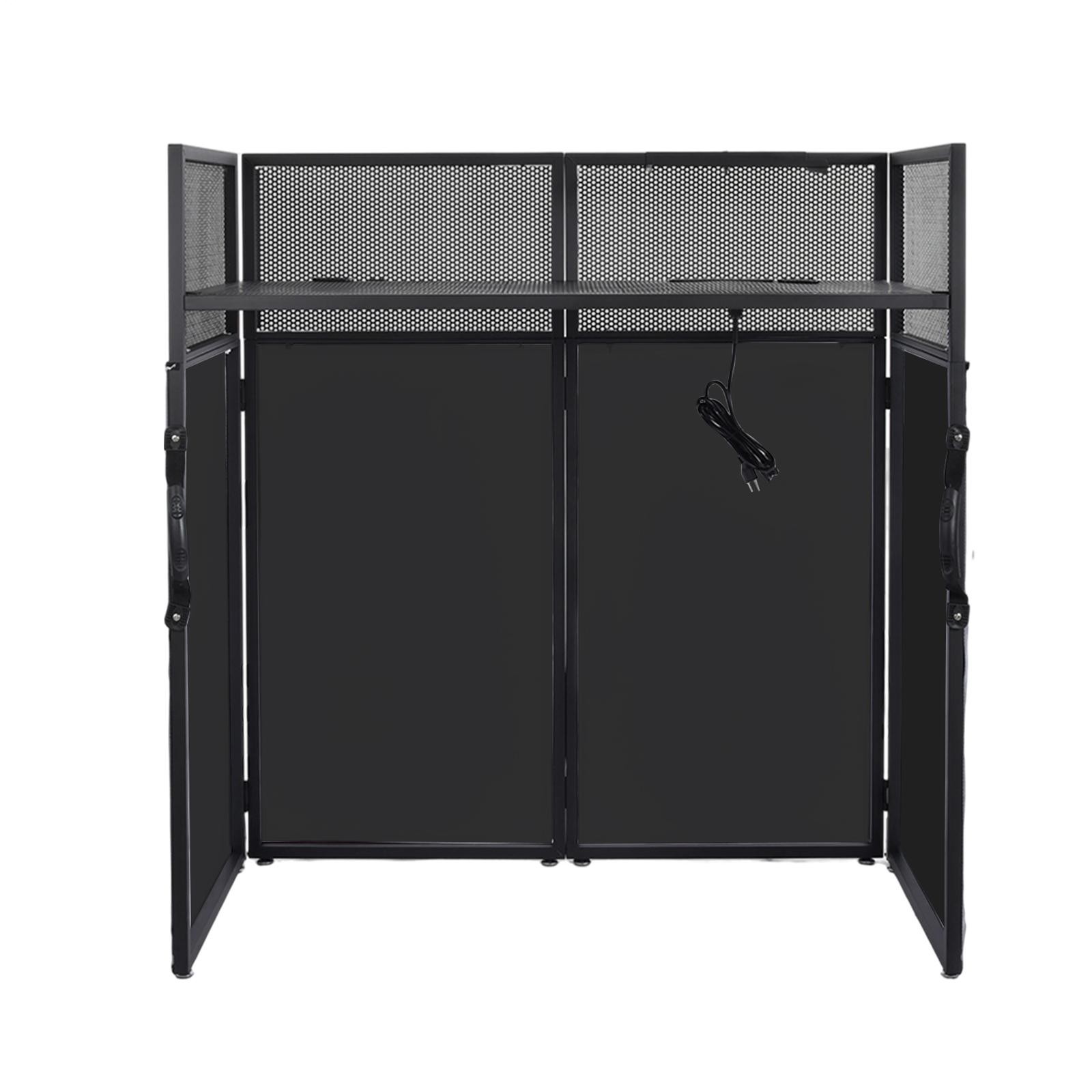 40" Wide DJ Event Facade White/Black Scrim Booth Flat Top Table Tops
