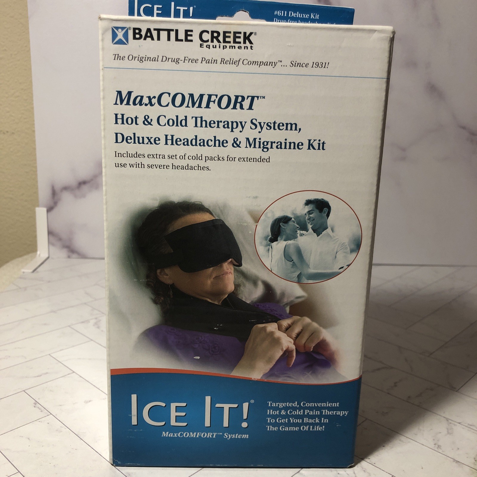 Battle Creek Ice It! Deluxe Headache & Migraine Kit Hot&Cold Therapy 611 Deluxe