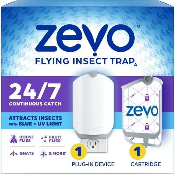 Zevo FLYING INSECT TRAP Mosquitoes Gnats Fruit Flies ELECTRONIC PEST REPELLER