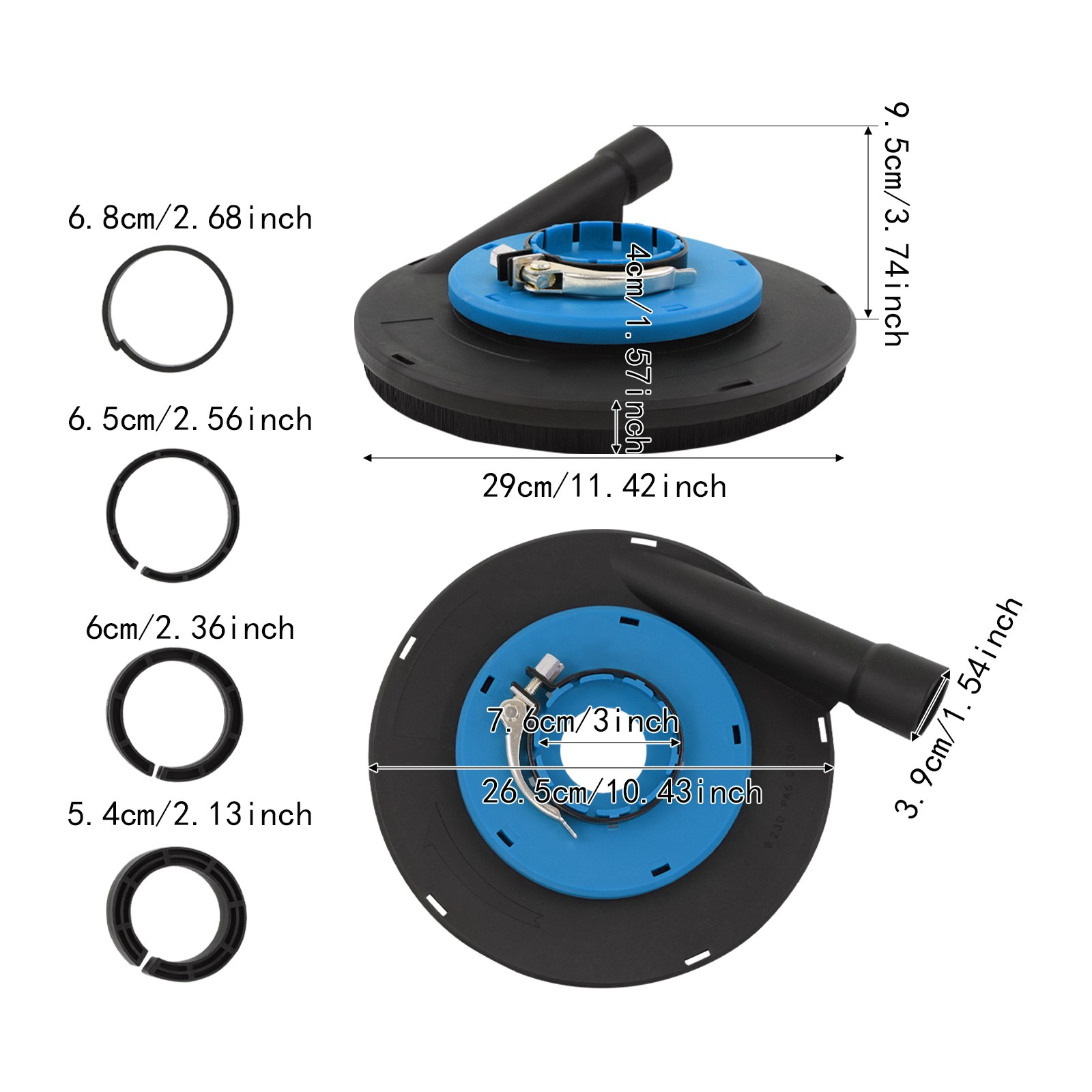 Dust Cover for Angle Grinder, 9 Inch Hand Angle Grinder Blue