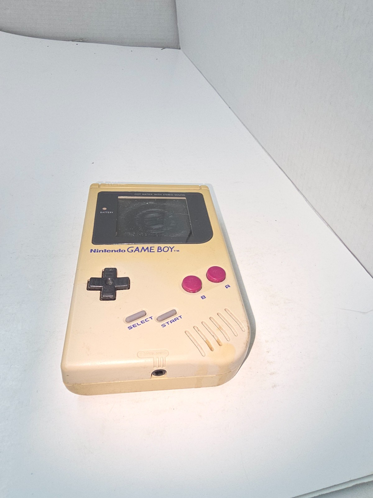 Powers On & works Gameboy Original DMG-01 Console needs new LCD #E4