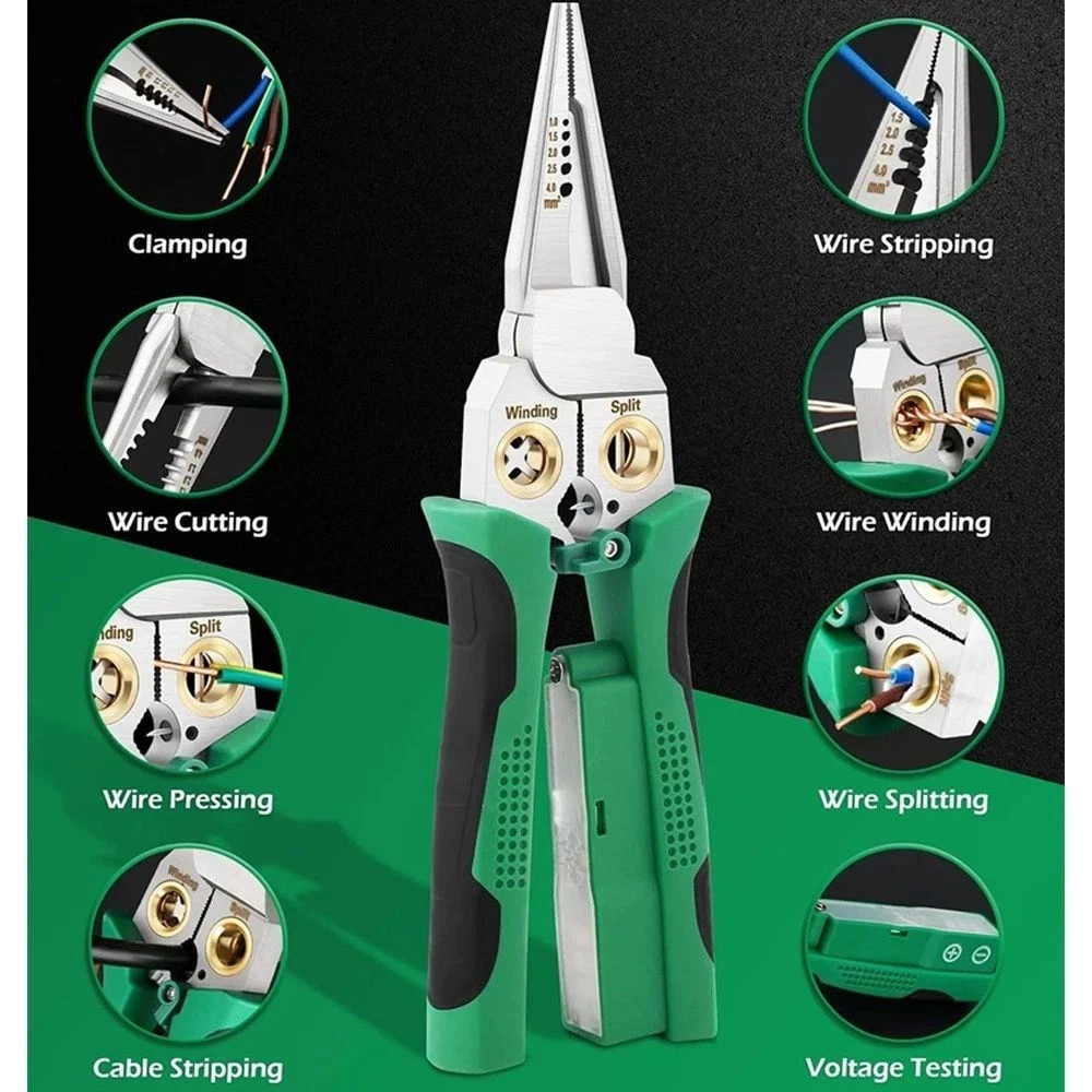 8 In 1 Wire Stripper Twisting for Cutting and Pulling Wires, Cable Scissors