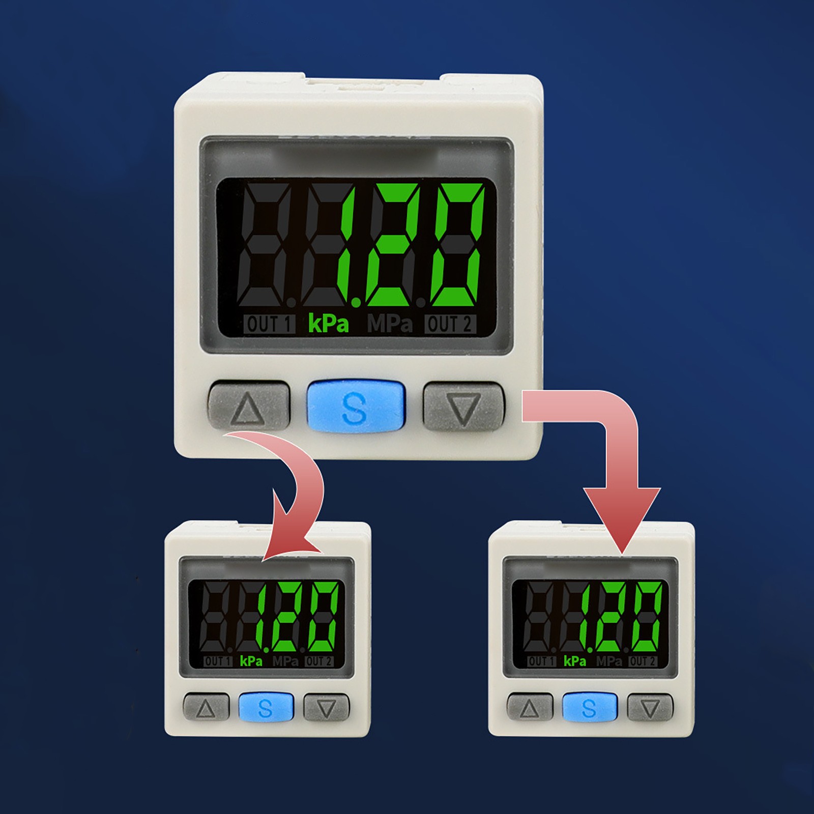 ABS Digital Pressure Switch Pneumatic Vacuum Digital Controller Switch