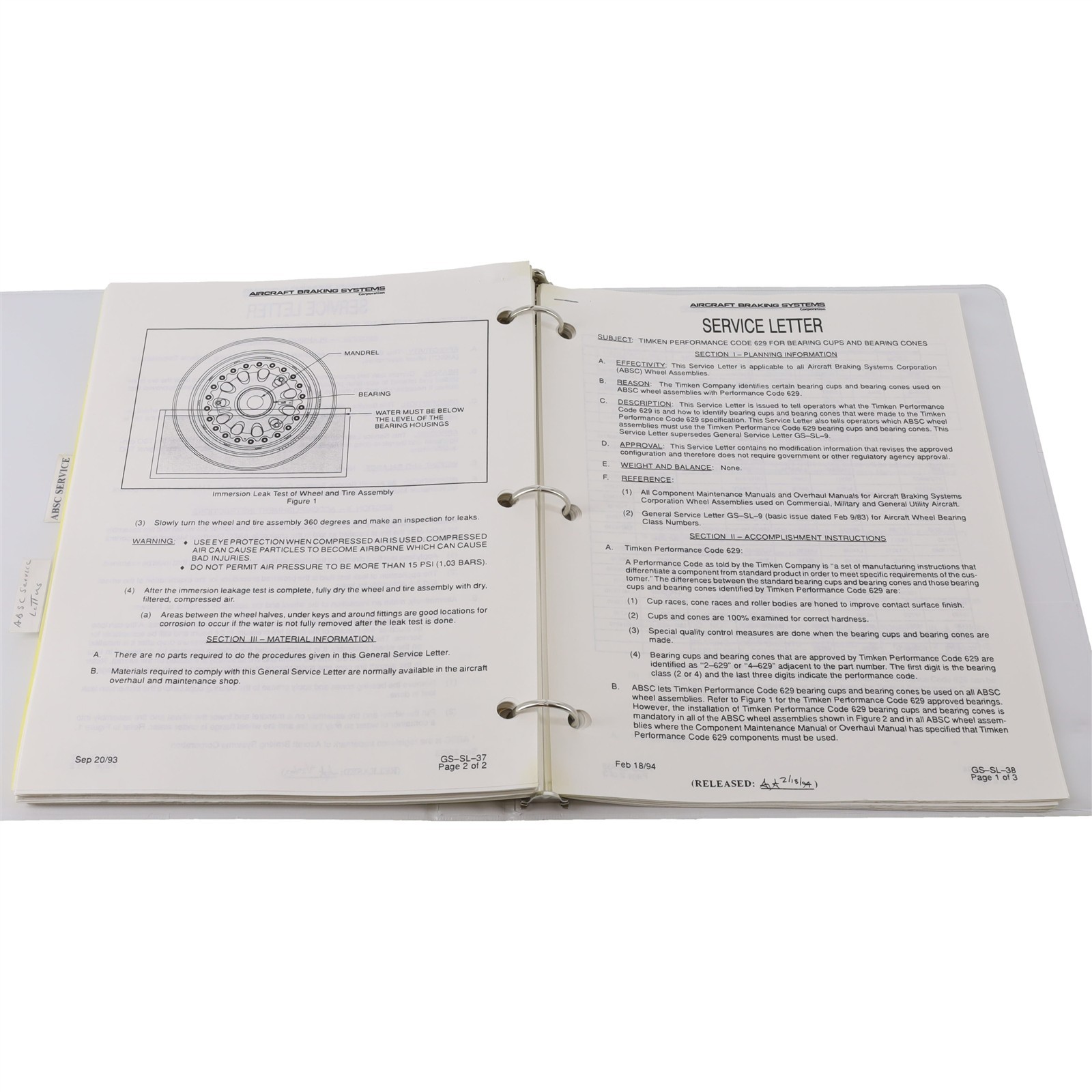 ABSC Service Bulletins - Wheels and Brakes