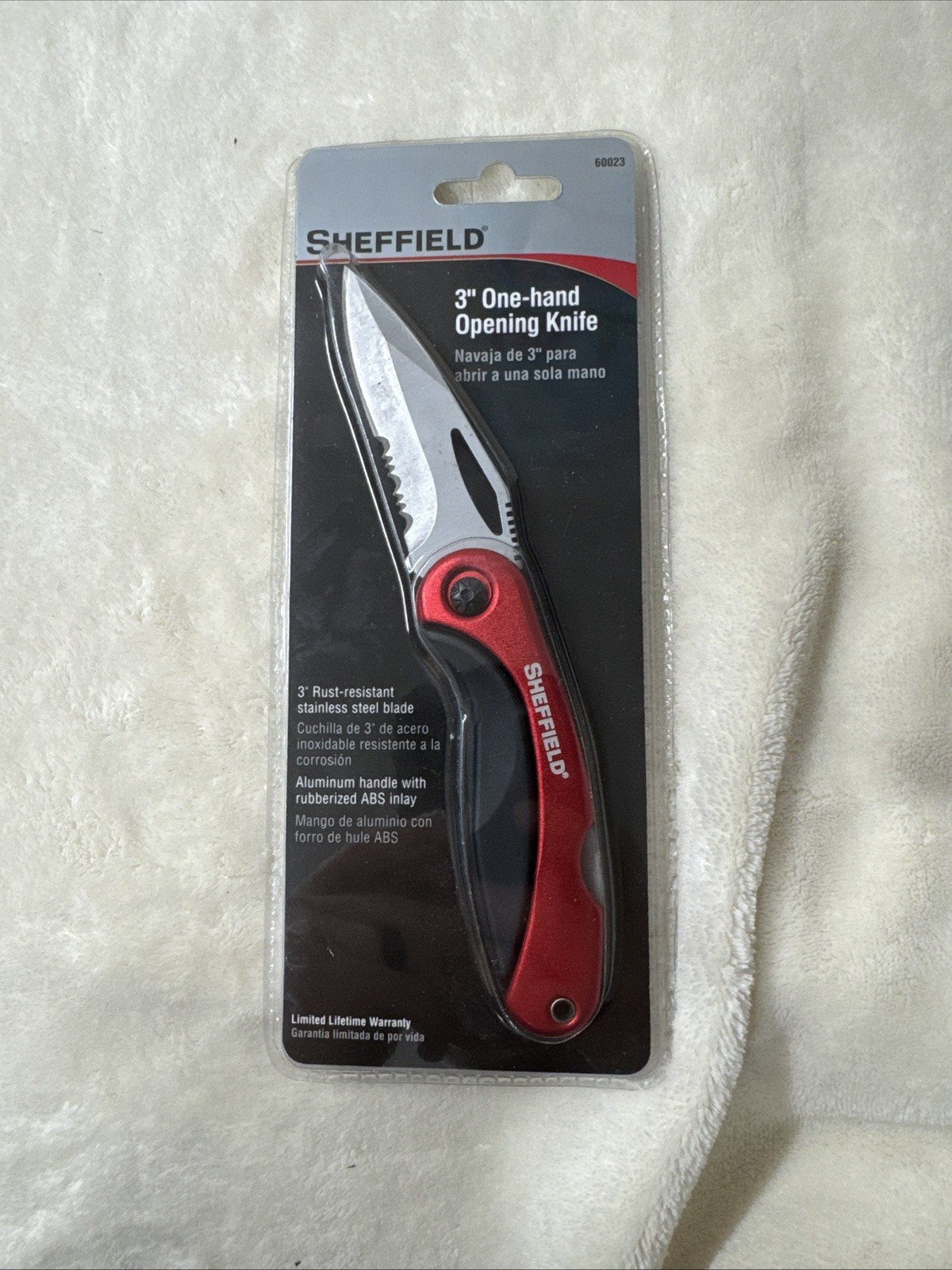 Sheffield 60023 3-Inch One-Hand Opening Knife