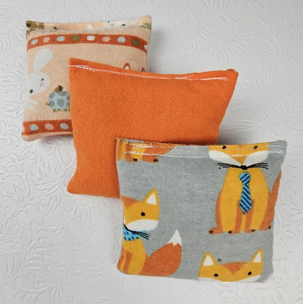 Reusable Hand Pocket Warmers Flax Seed Filled For Longer Heat Or Use As Cold