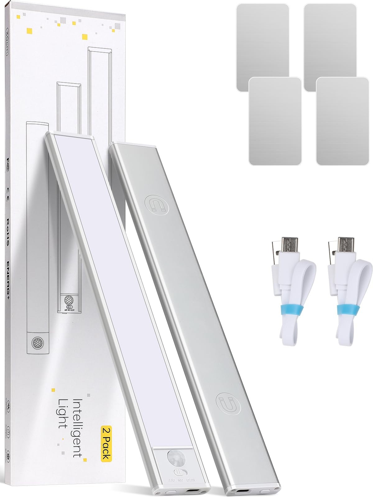 Under Cabinet Lighting Wireless - Motion Sensor, 3 Color & Stepless Brightnes...