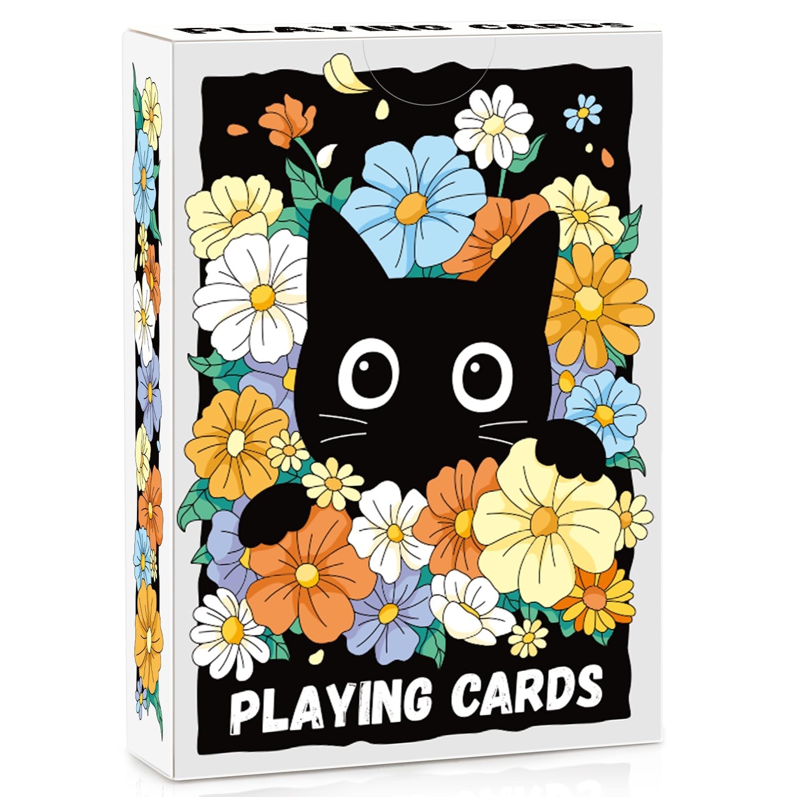 Playing Cards 12 Pack, Cute Black Cat Playing Cards, Floral Cats Themed Deck ...