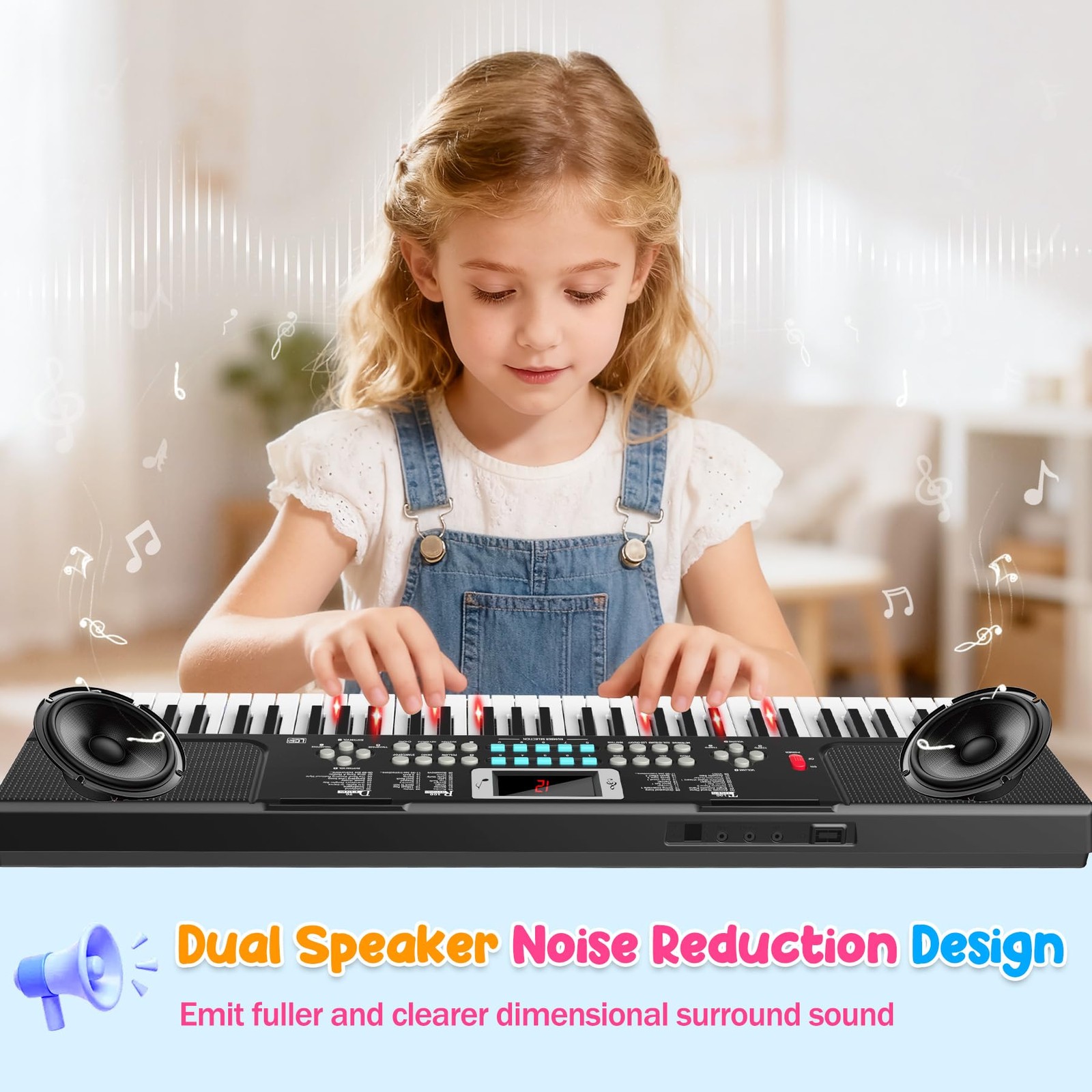 TWFRIC Kid Piano Keyboard Black