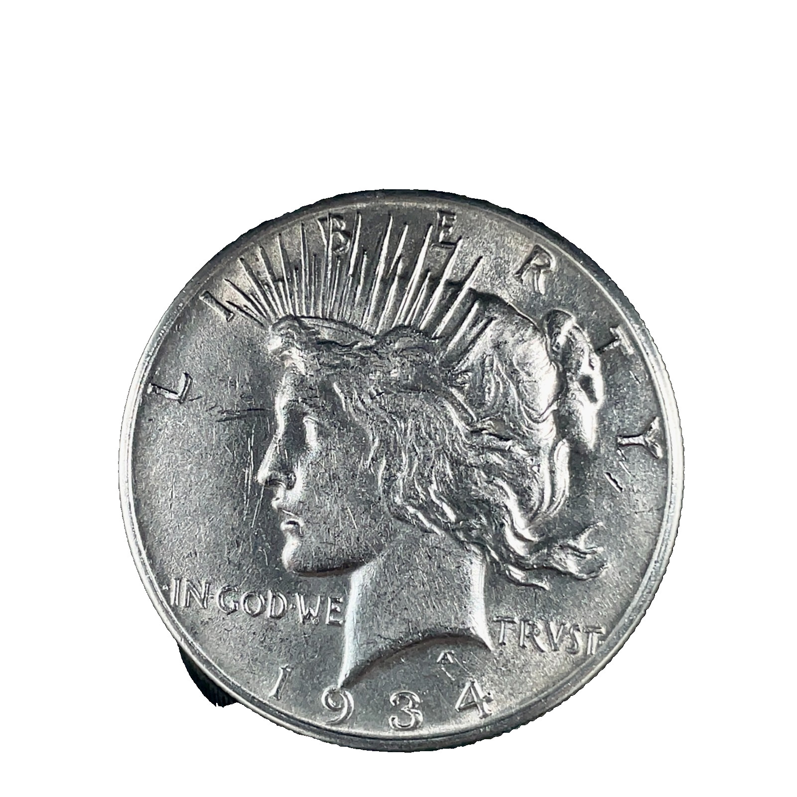 1934 Peace Silver Dollar AU - About Uncirculated $1 U.S Coin # 532