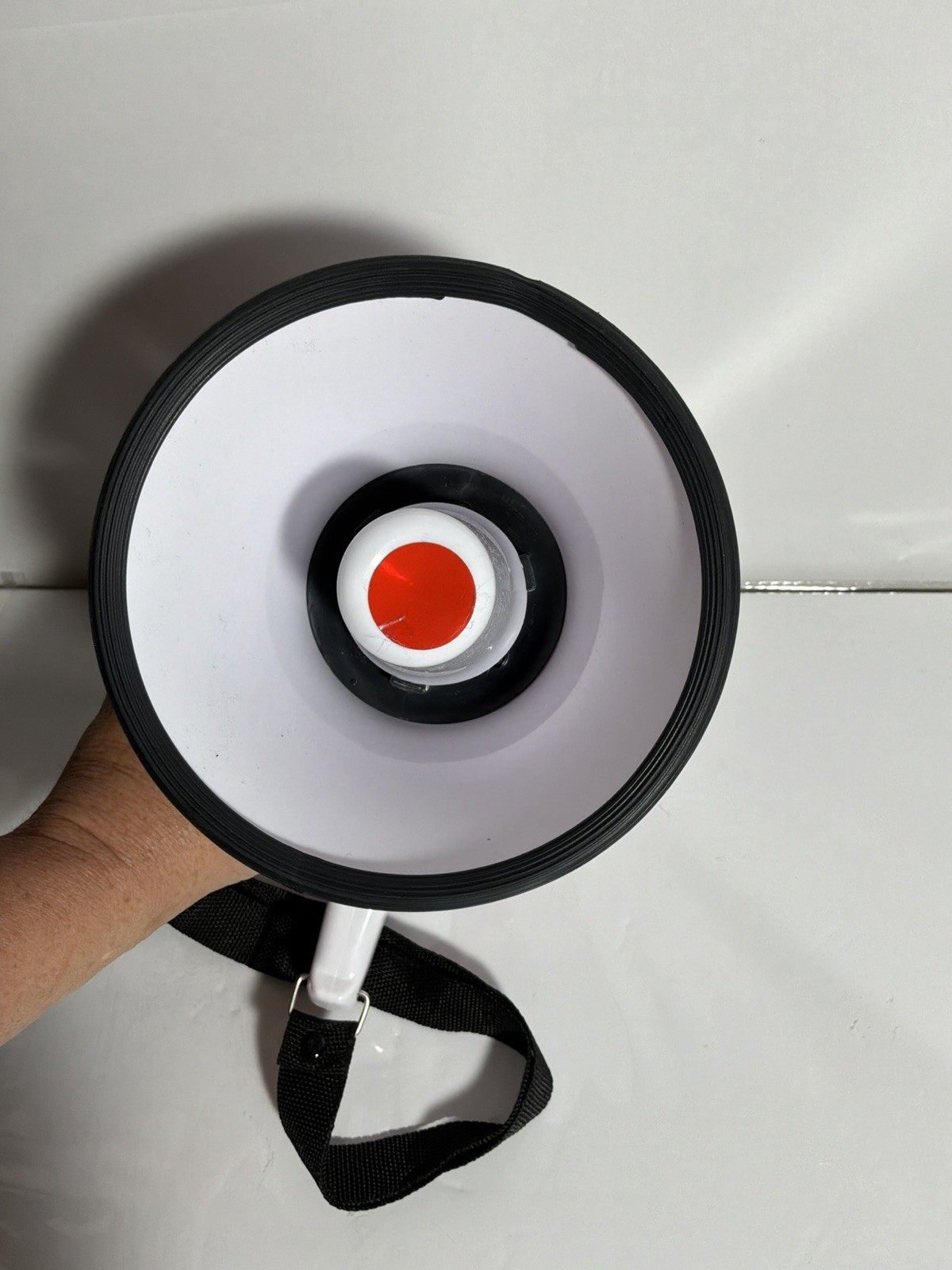 Pyle White Red Megaphone Portable Handheld Voice Amplifier Loudspeaker **READ