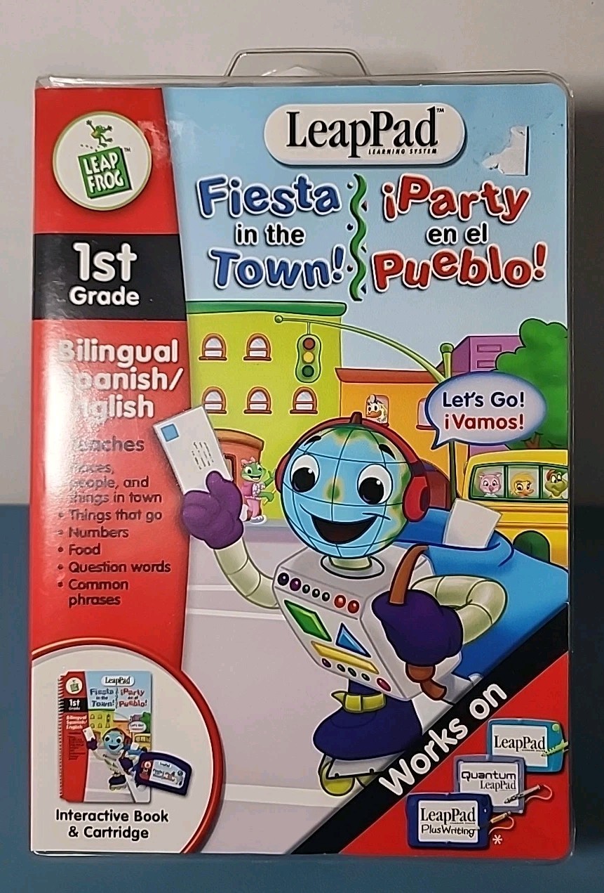 LeapPad 1st Grade Bilingual English Spanish Fiesta in the House Book & Cartridge