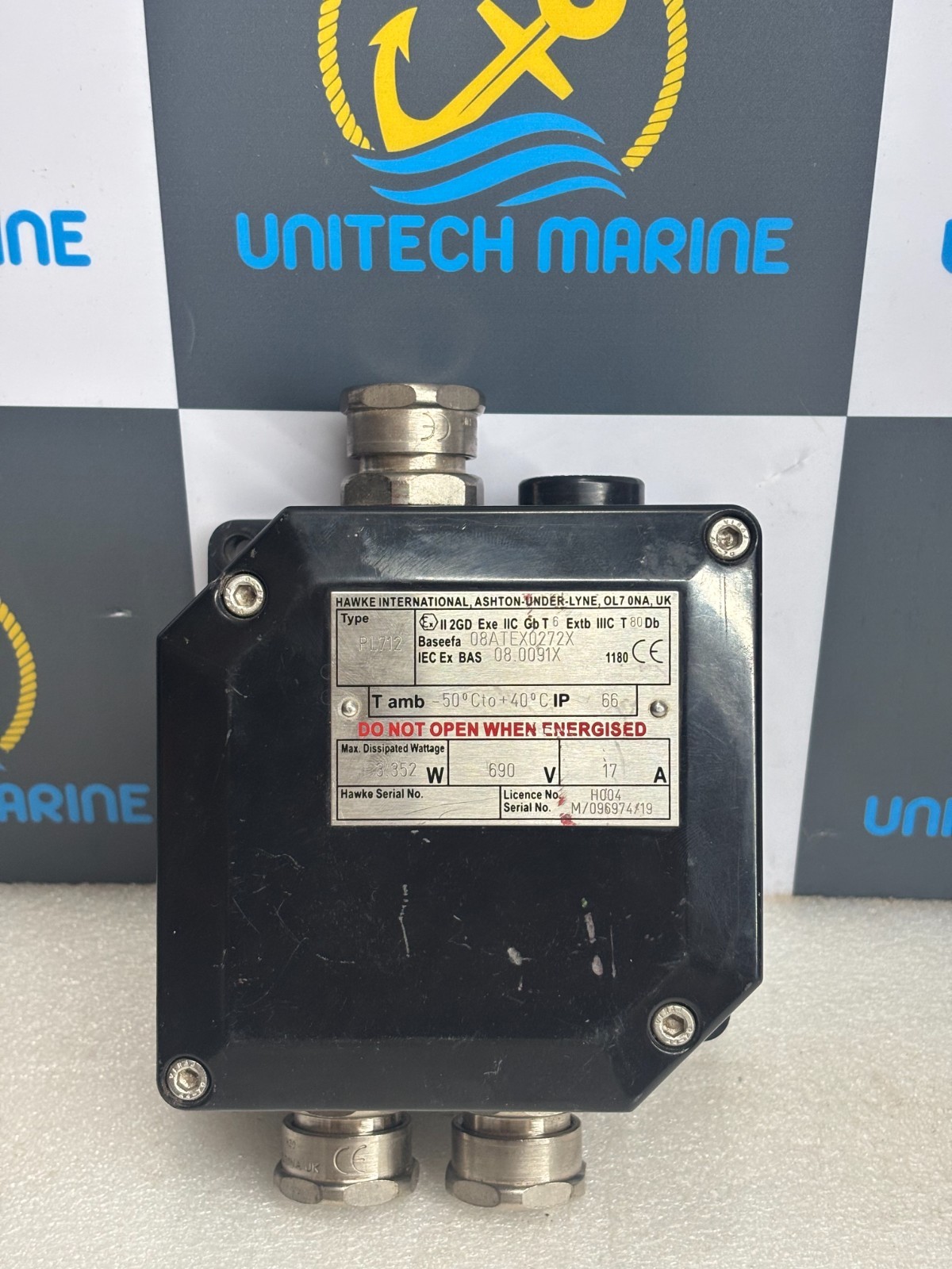 Hawke international PL712  junction box 17A 690V