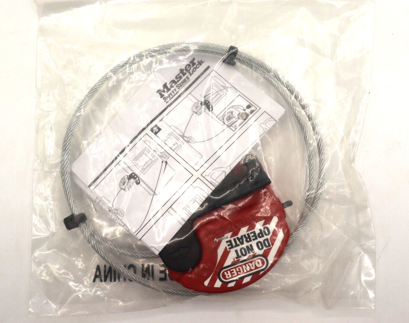 Master Lock Adjustable Cable Lockout, S806CBL3, 3 ft. Cable, Brand New