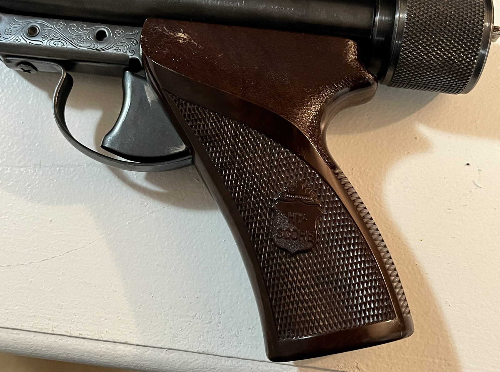 Hy-Score 802 Repeater Pellet Gun Target Air Pistol .22Cal Working Great!