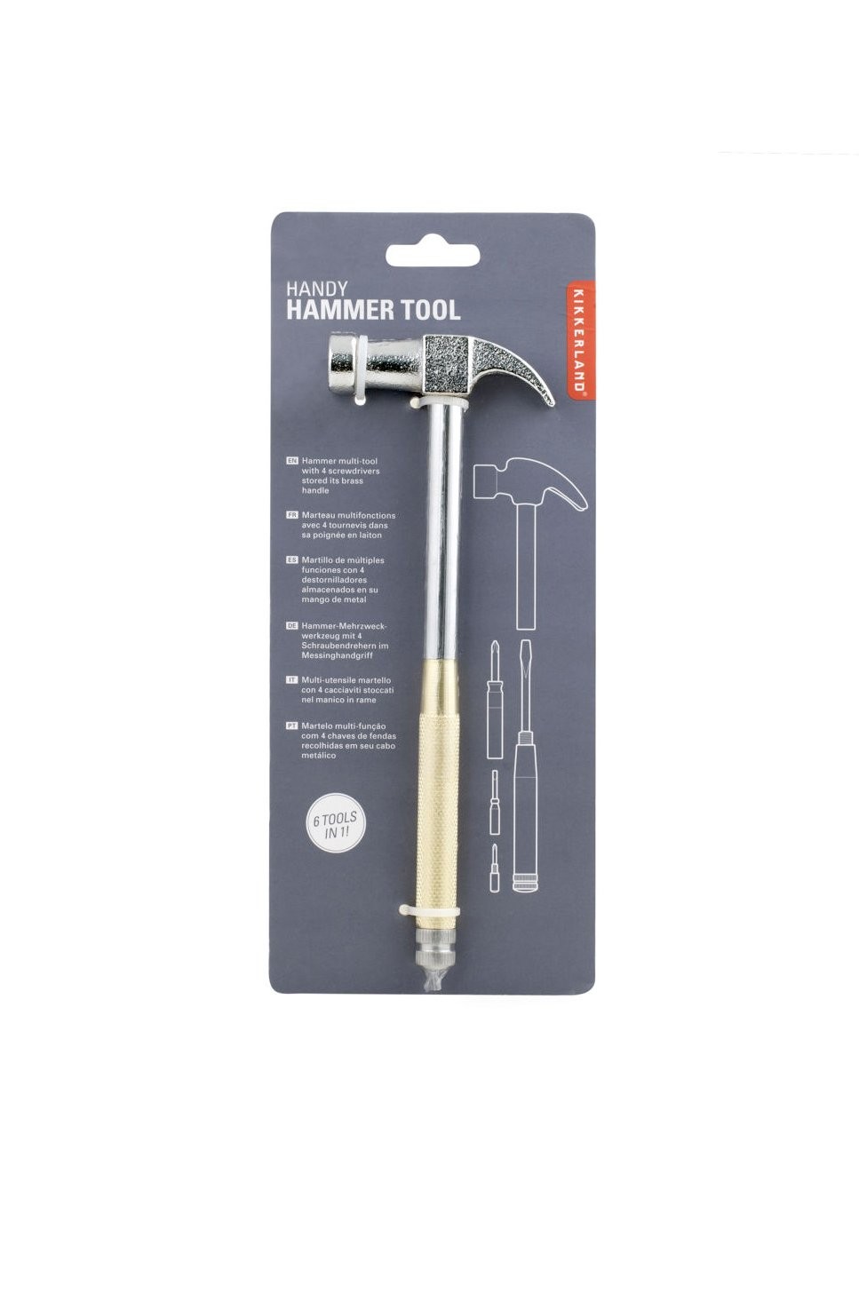 Multi Tool Handy Hammer with 6in1 Screwdriver Set Household Tool Kit