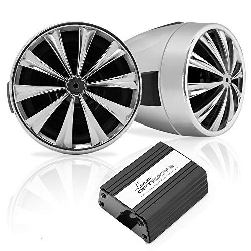 Lanzar Motorcycle Waterproof Speaker Amplifier System Set of Standard Packaging