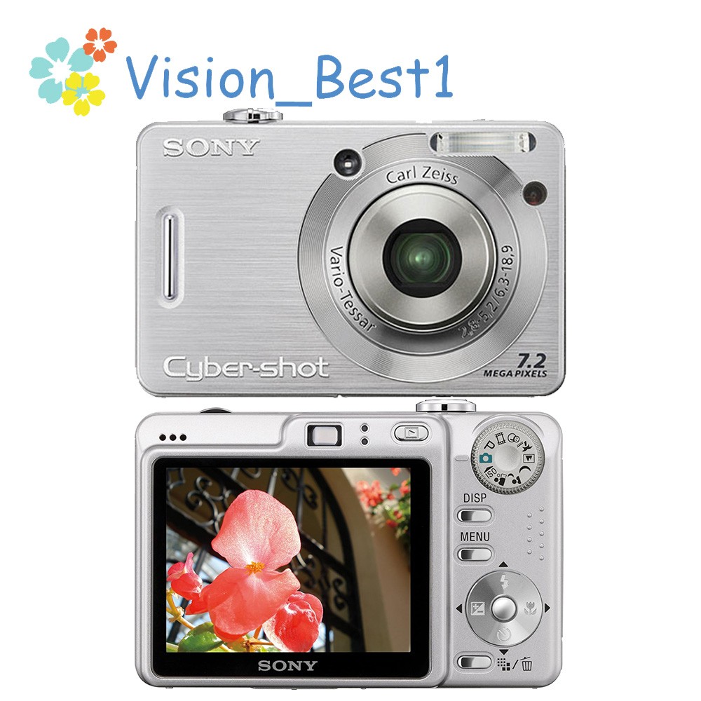 Sony Cyber-shot DSC-W55 Digital Camera 7.2MP 3x Optical Zoom Silver Auto Focus