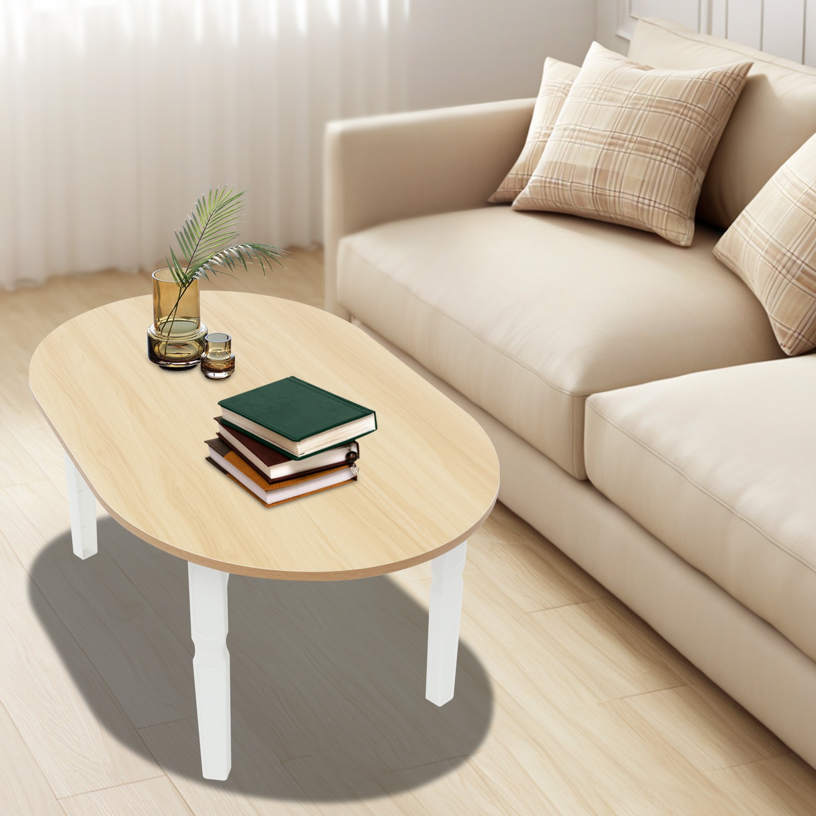 Max 44 lbs Coffee Table 80*48*36cm Foldable Small Table Portable Coffee Table