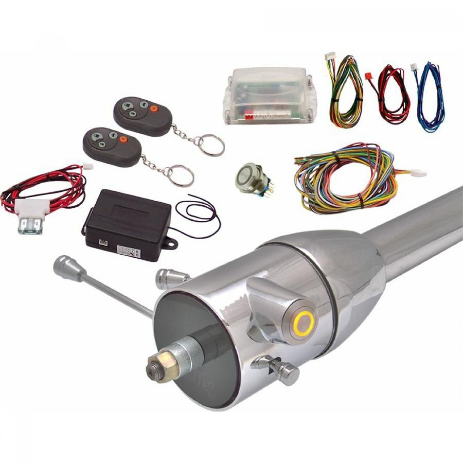 Yellow / Amber One Touch Engine Start Kit and Remote