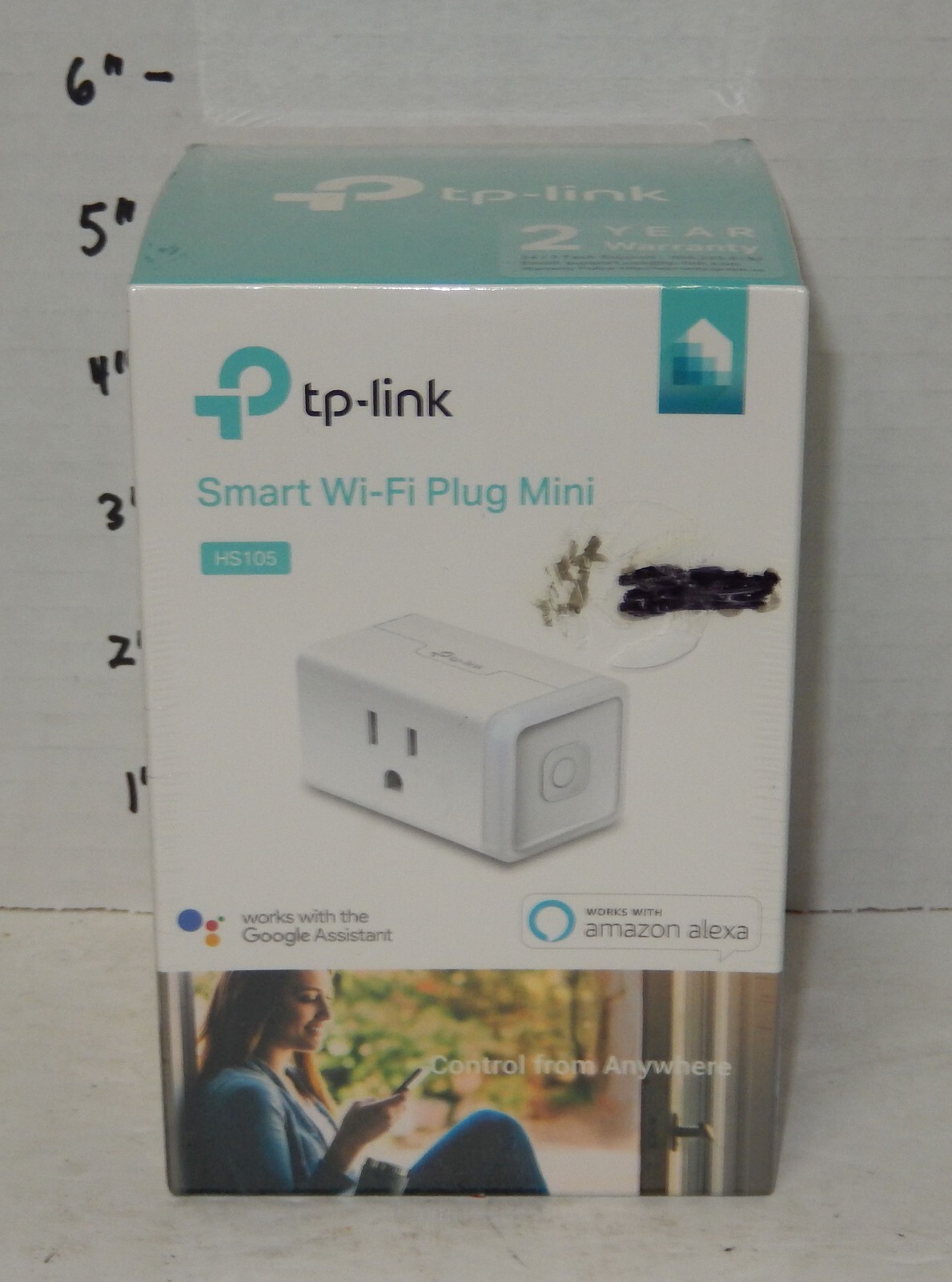 New TP Link Kasa Smart Wi-Fi Plug Mini HS105 Works with Google Home Alexa SEALED