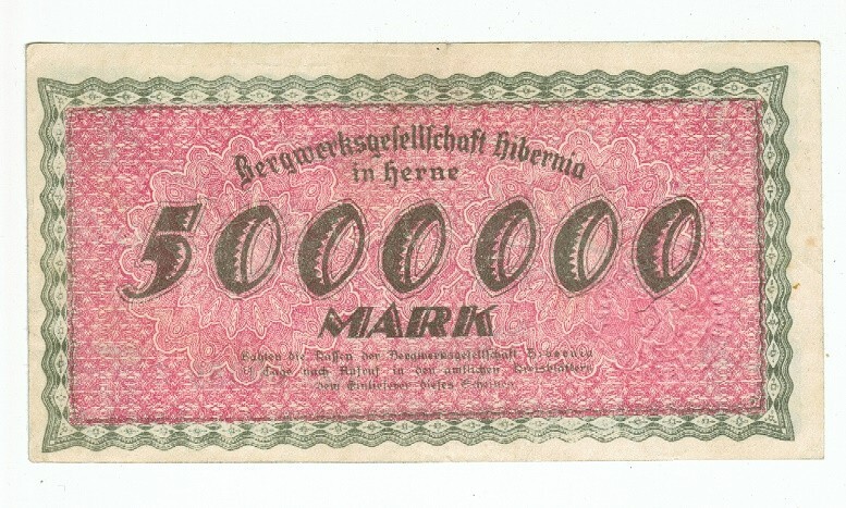 GERMANY BANKNOTE 5 MILLION MARK HERNE 1923