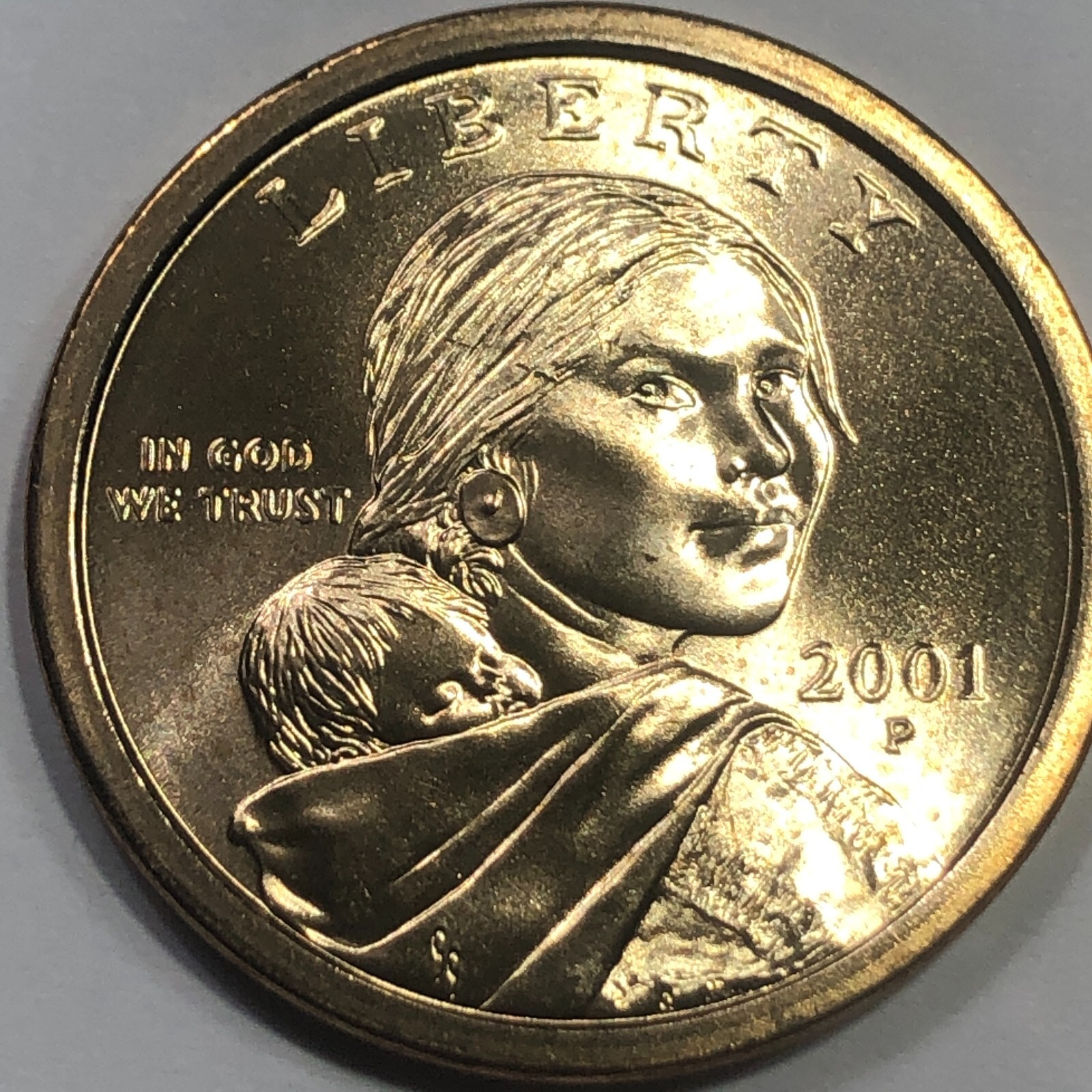 2001 P - Native American Golden Dollar Coin