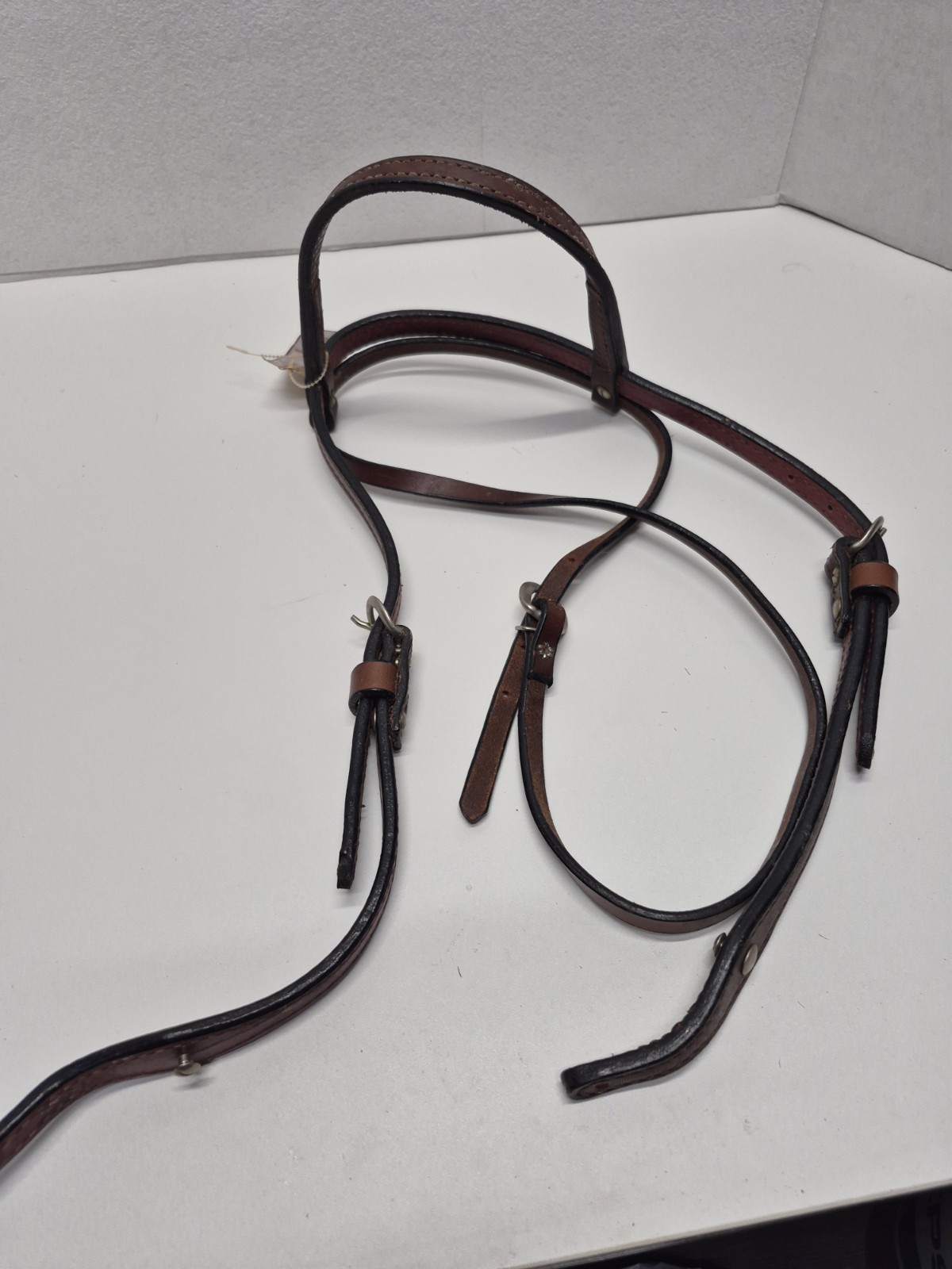 Western Heritage Brown Leather Browband Headstall 5/8" width With Tag!