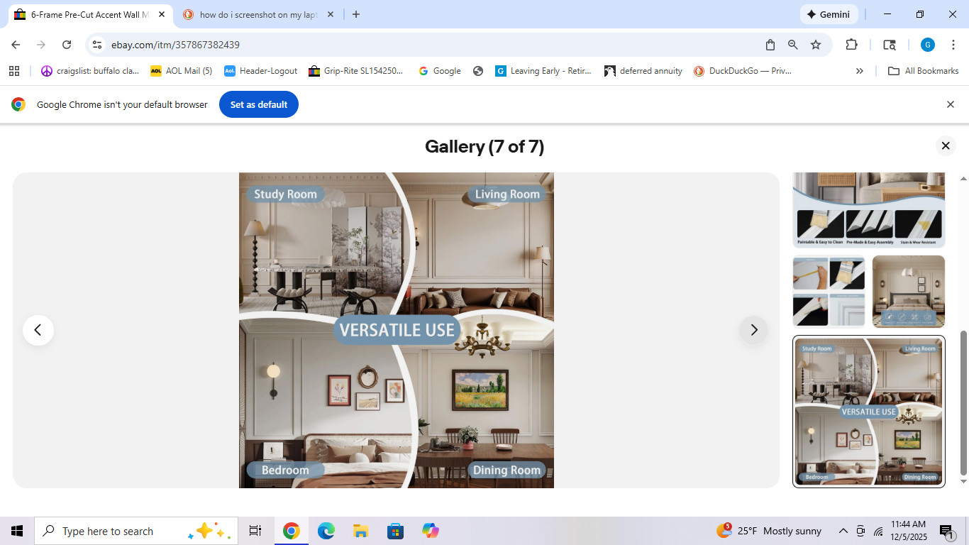 6-frame pre-cut accent wall molding kit