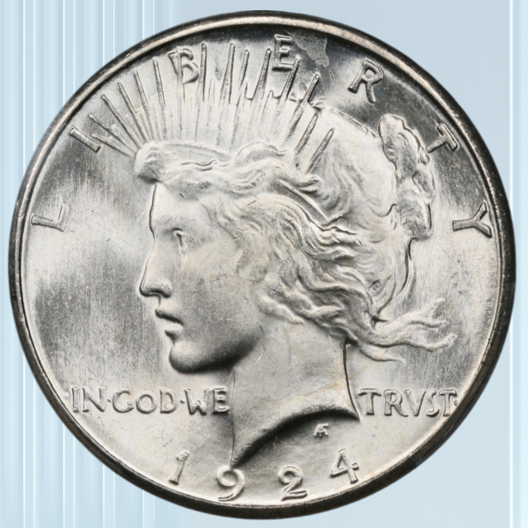 1924-S Peace Silver Dollar - 90% San Francisco Minted - U.S. Coin