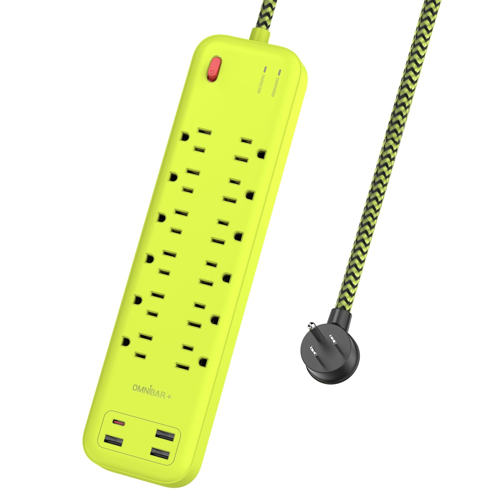 Omnibar OMNPSKXPUSB4 12 Outlet USB Surge Protector 6FT Cord