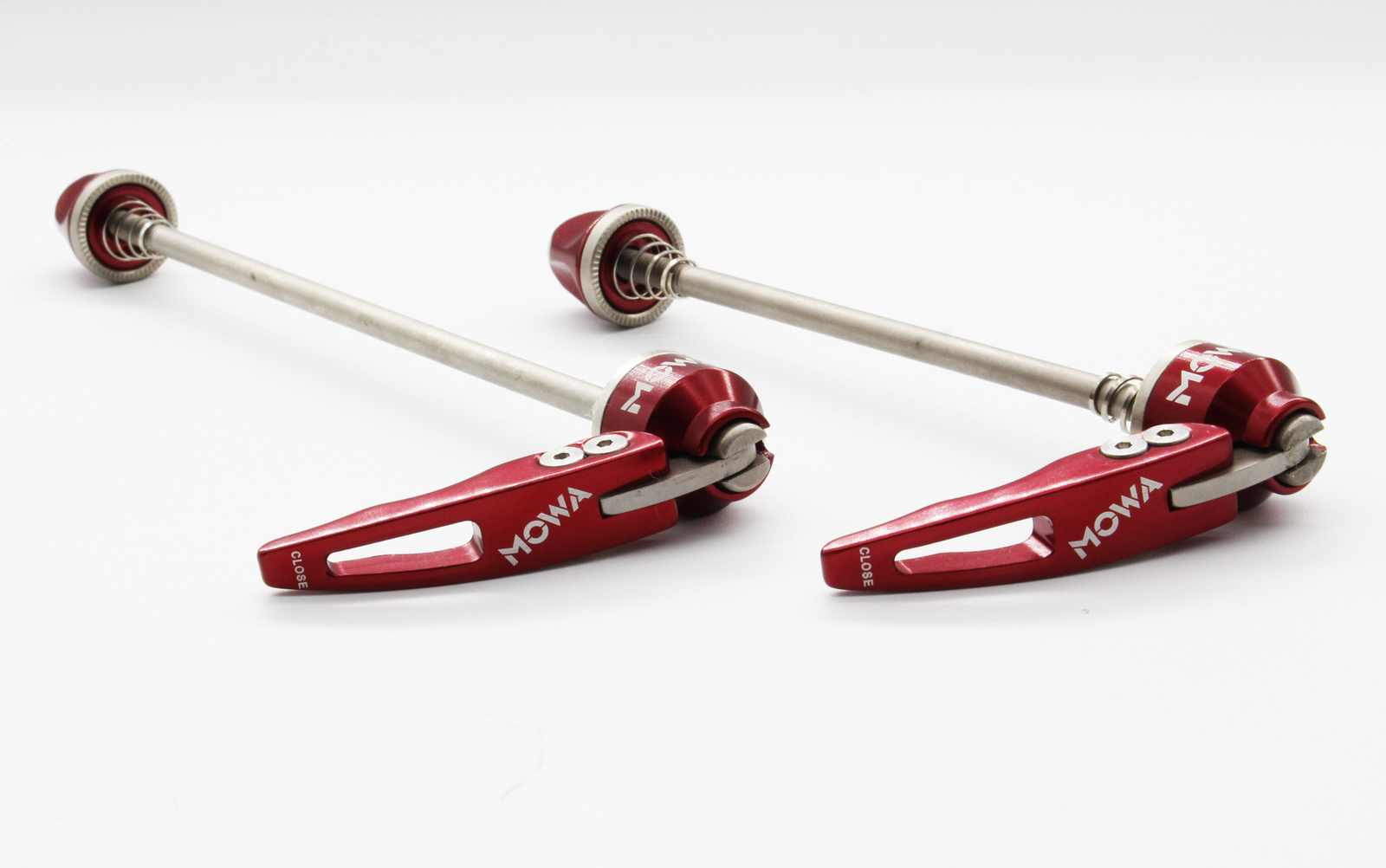 Mowa Shark-Fin MTB eBike Riding Skewers Set Qr Levers In Red Color Bike