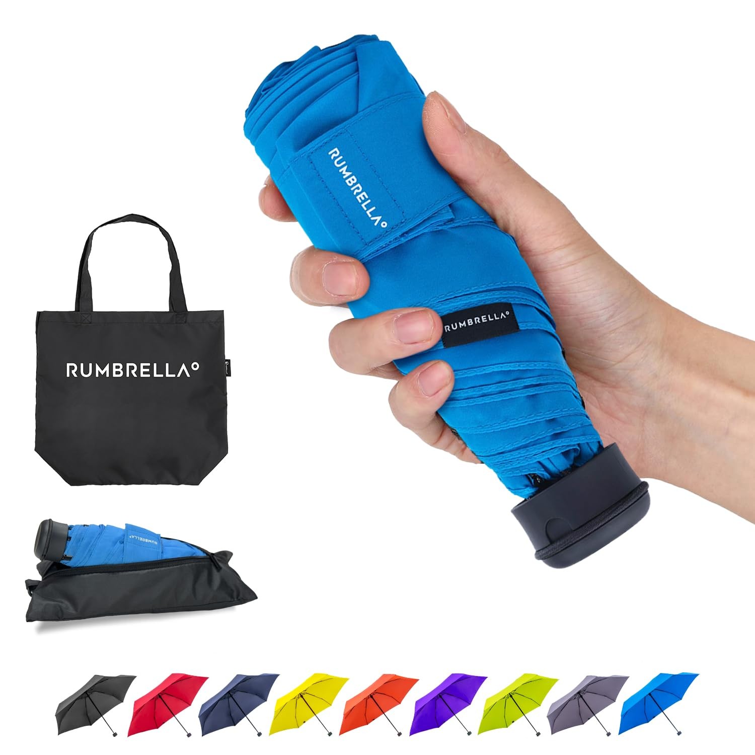 UV Travel Umbrella with Shopping Bag Mini Umbrella Fast Dry and Ultra Lightwe...
