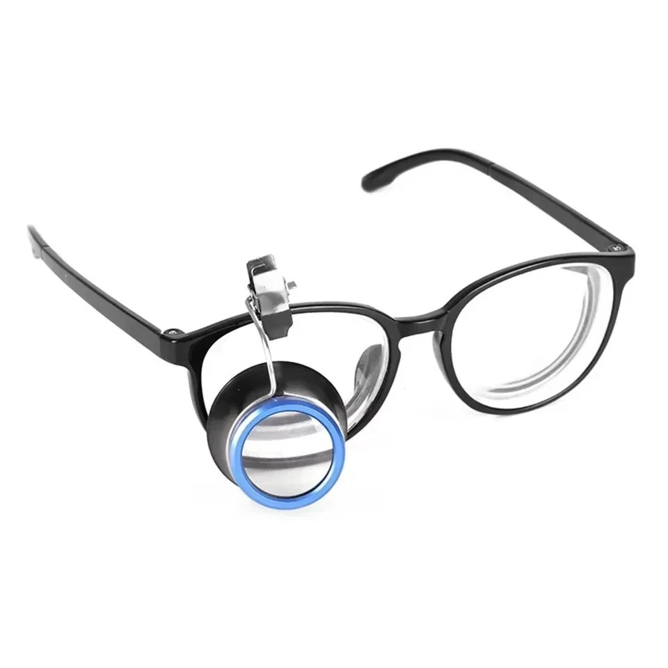 5X 10X 20X Eyeglass Magnifier Clip-On Eye Loupe Magnifying Lens Portable Eyepiec