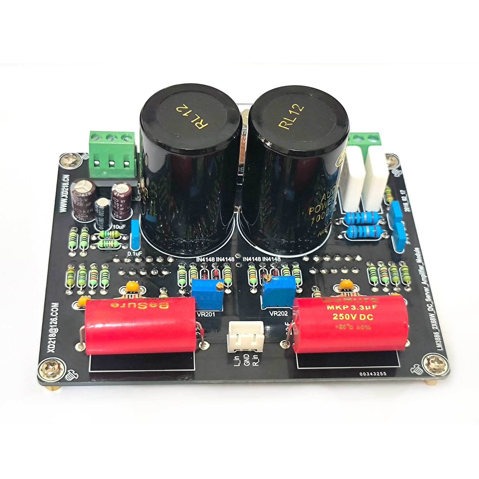 1pc LM3886 2x68W DC Servo Current Dynamic Feedback Power Amplifier Board