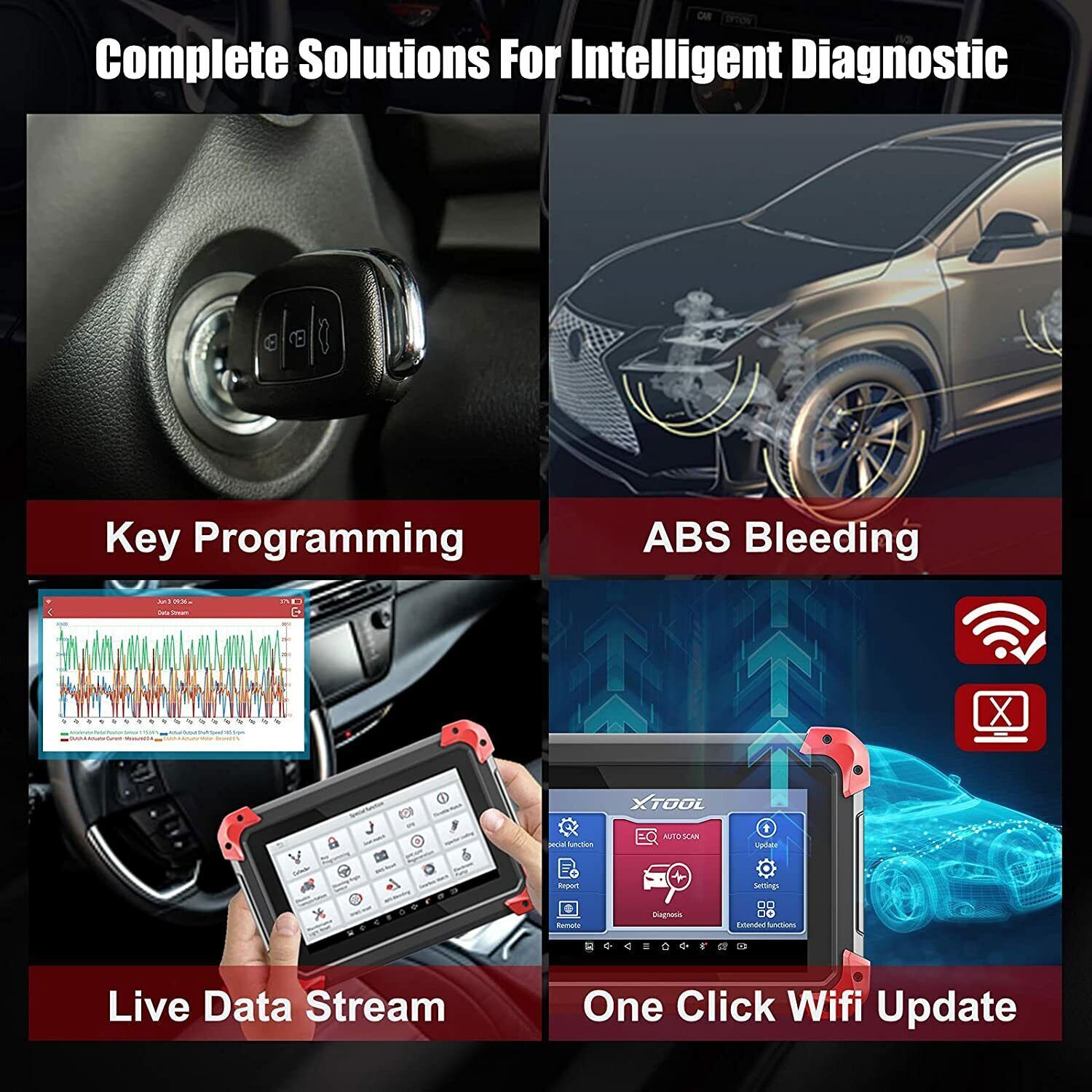 XTOOL USED D7 Auto Full System Diagnostic Scanner Bidirectional K_y Program Tool