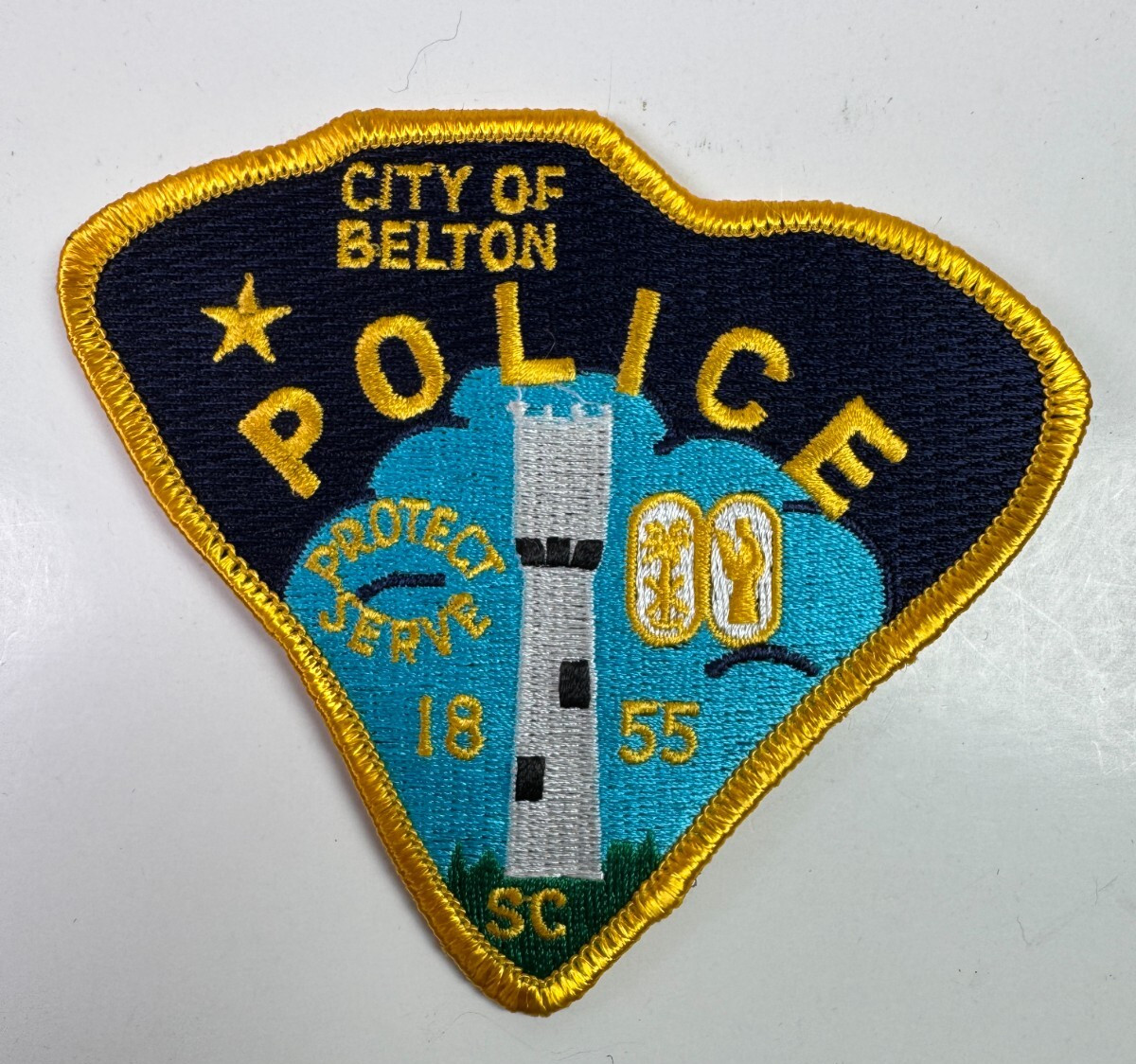 Belton City Police South Carolina SC State Shape Patch N3