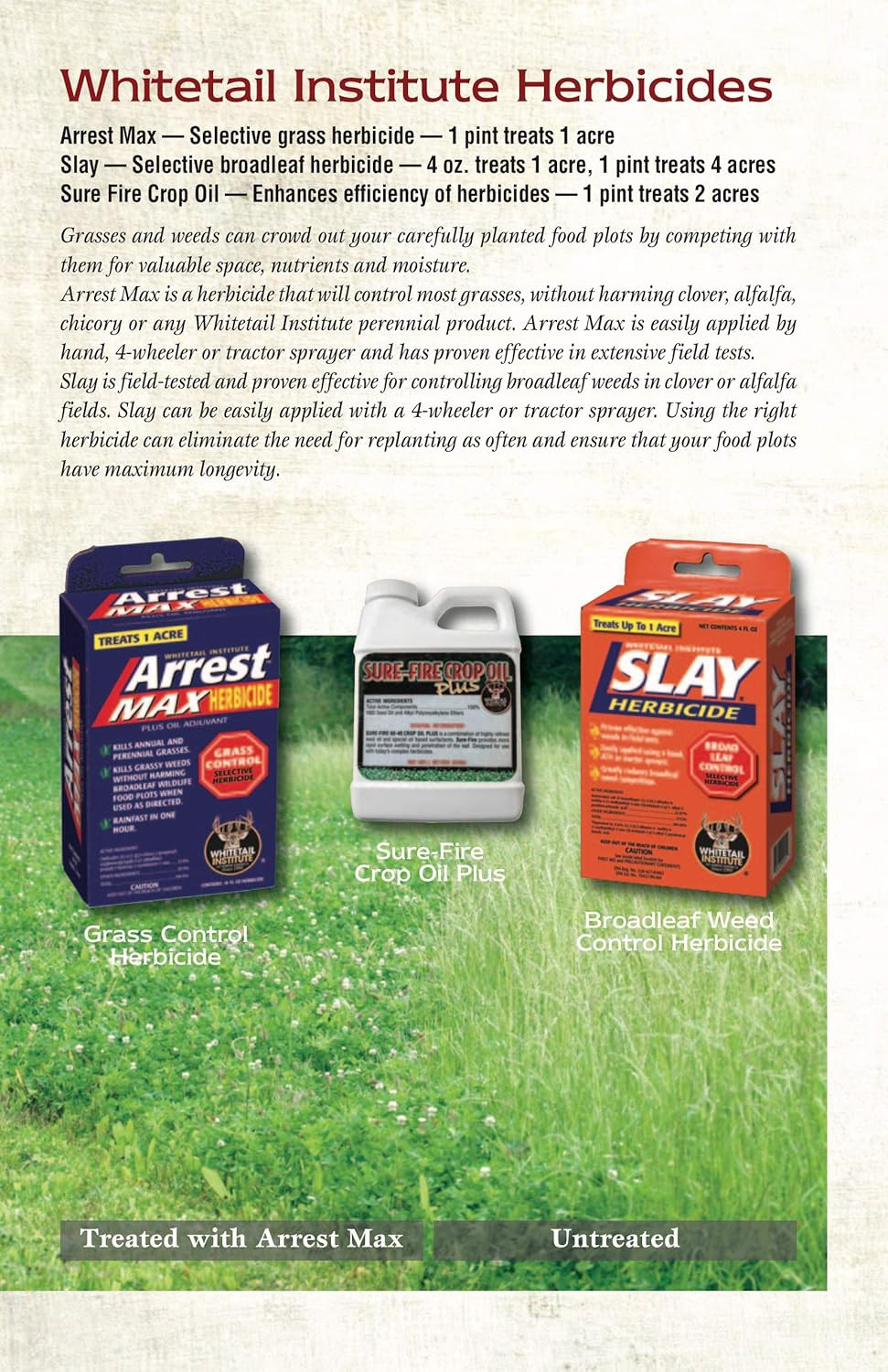 Arrest Max Selective Grass Control Herbicide Specifically Developed for Deer Foo